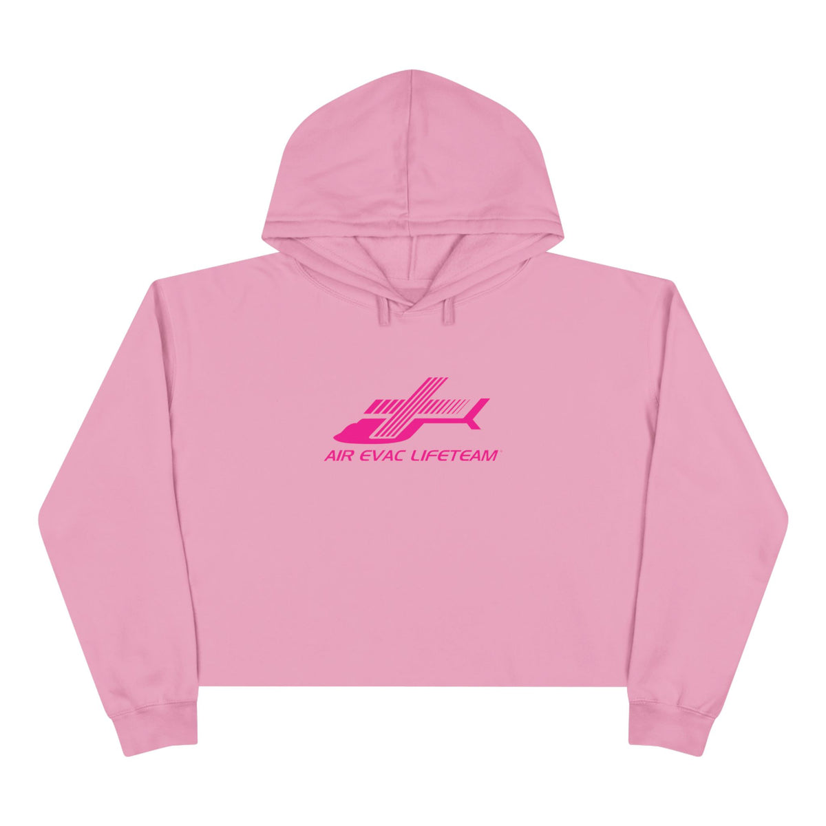 Air Evac Pink October Breast Cancer Awareness Cropped Hoodie