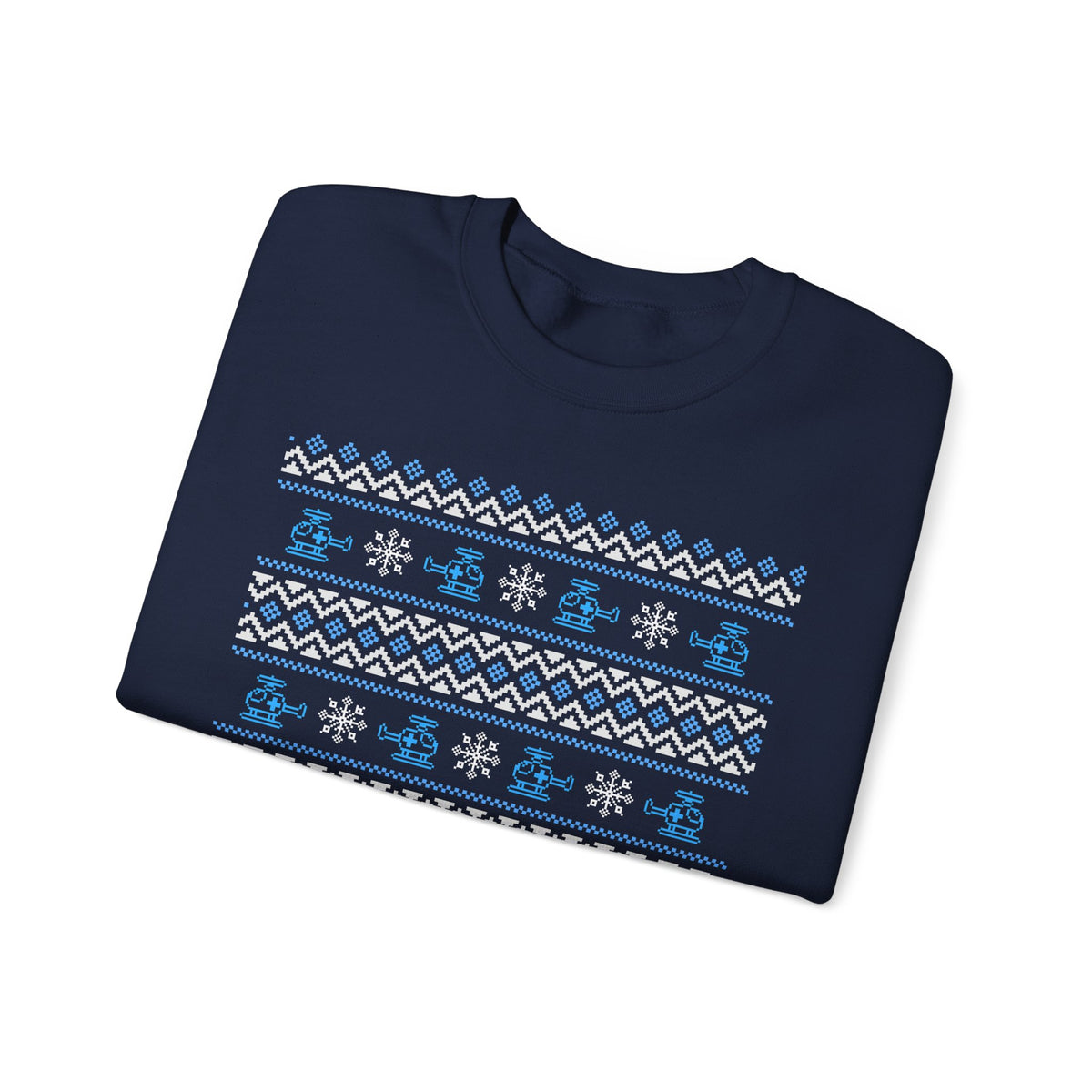 "Rotor Wash & Snowflakes" Ugly Holiday Crewneck Sweatshirt