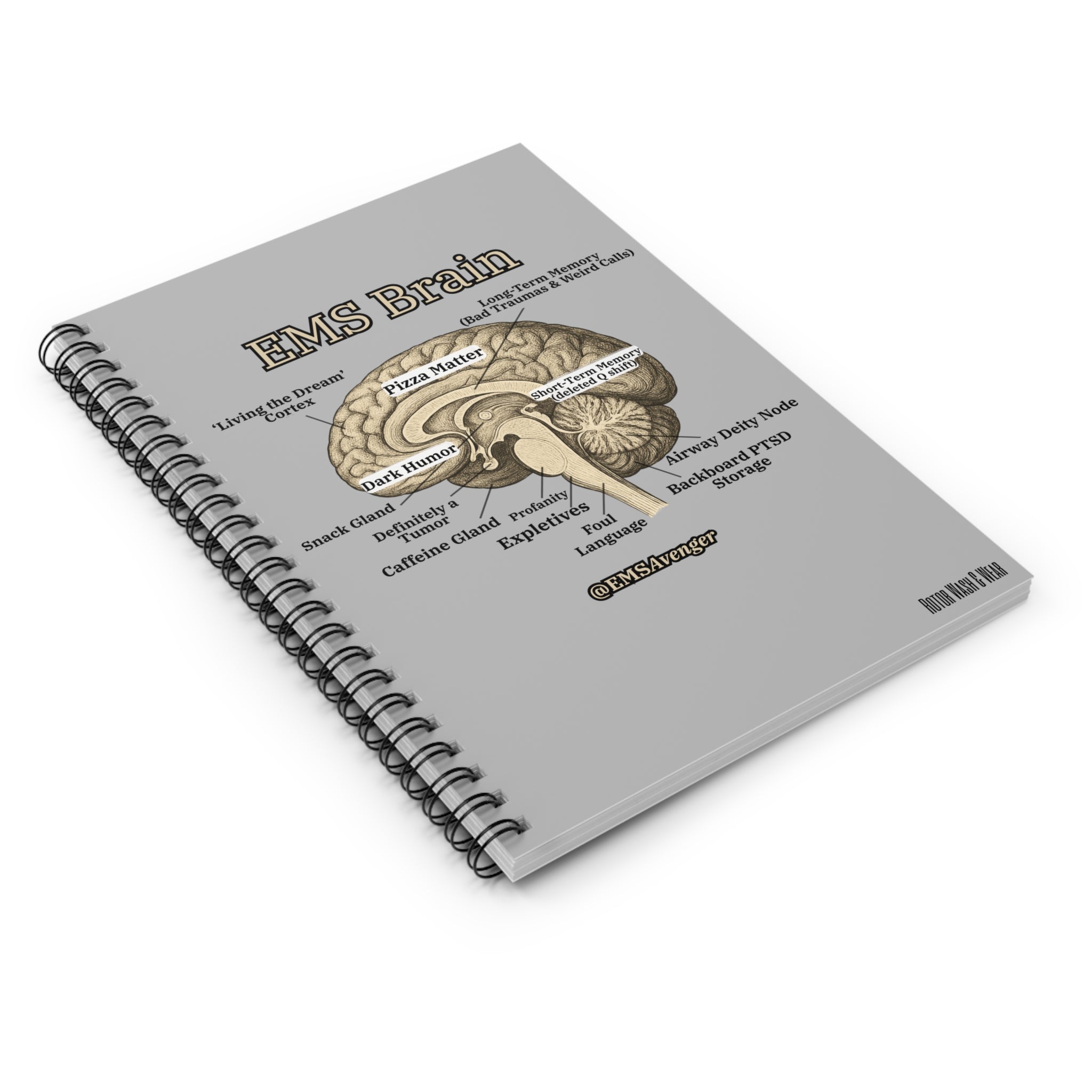 "EMS Brain" Pocket Spiral Notebook