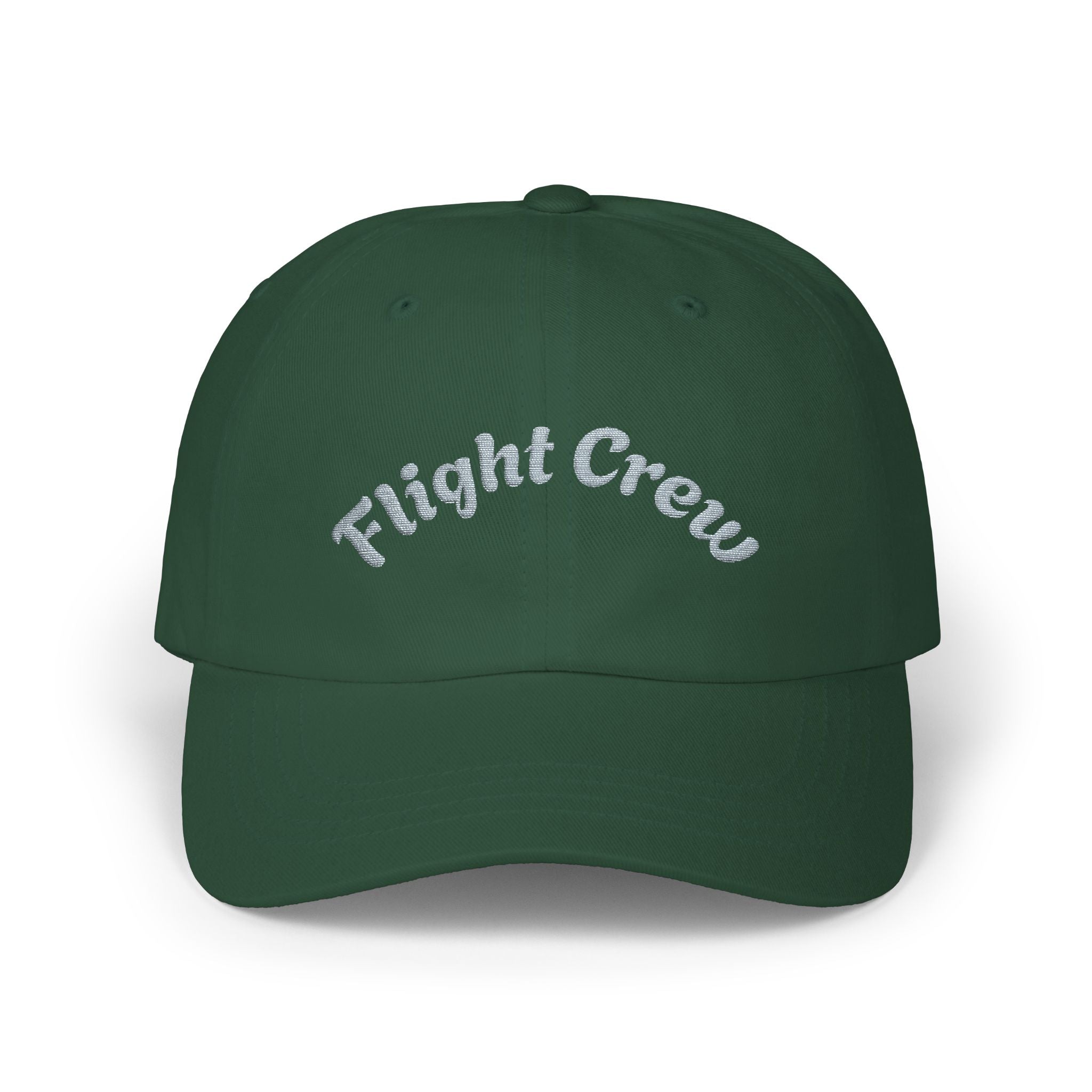 Green cap with 'Flight Crew' text on a white background