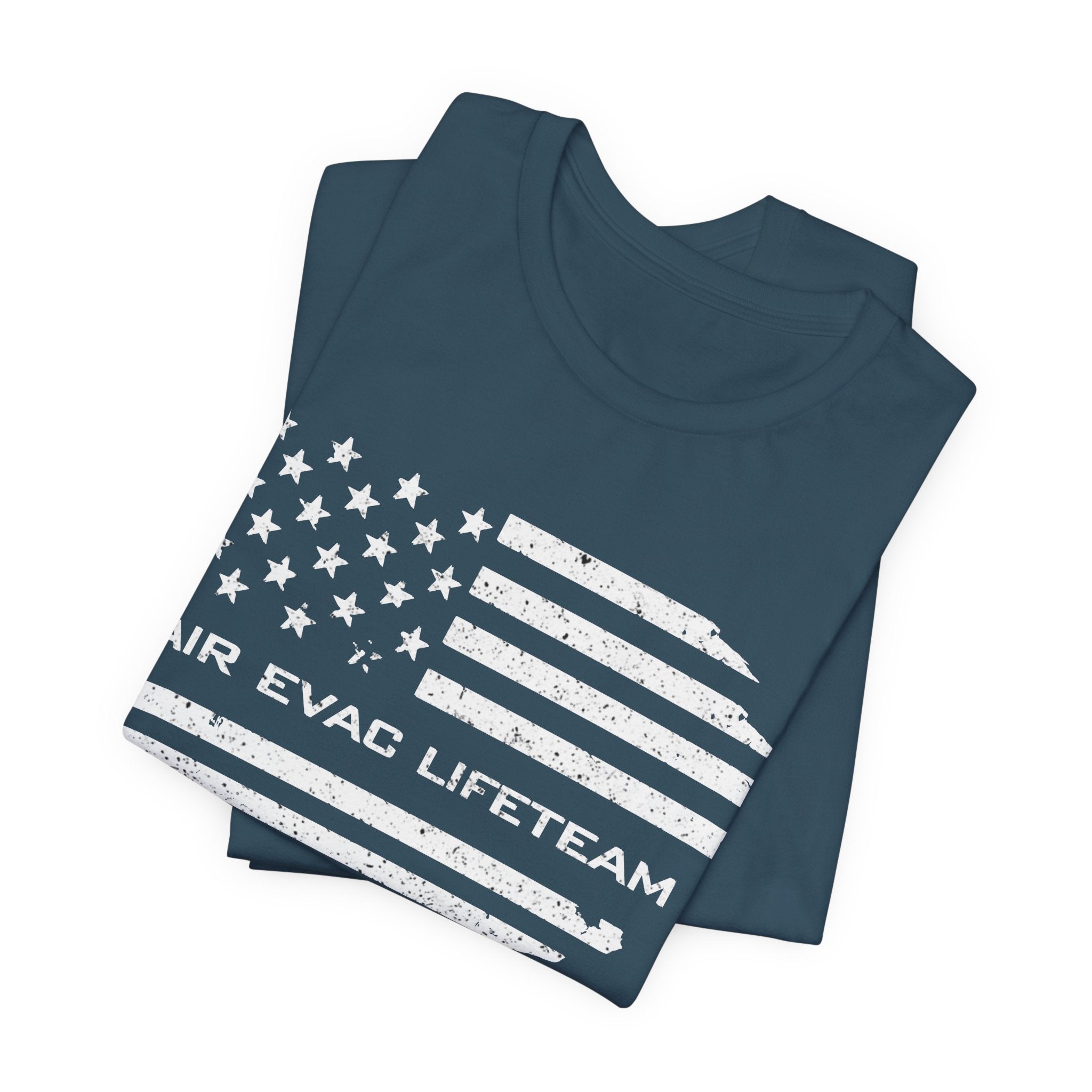 Air Evac Lifeteam Distressed Flag Jersey Tee