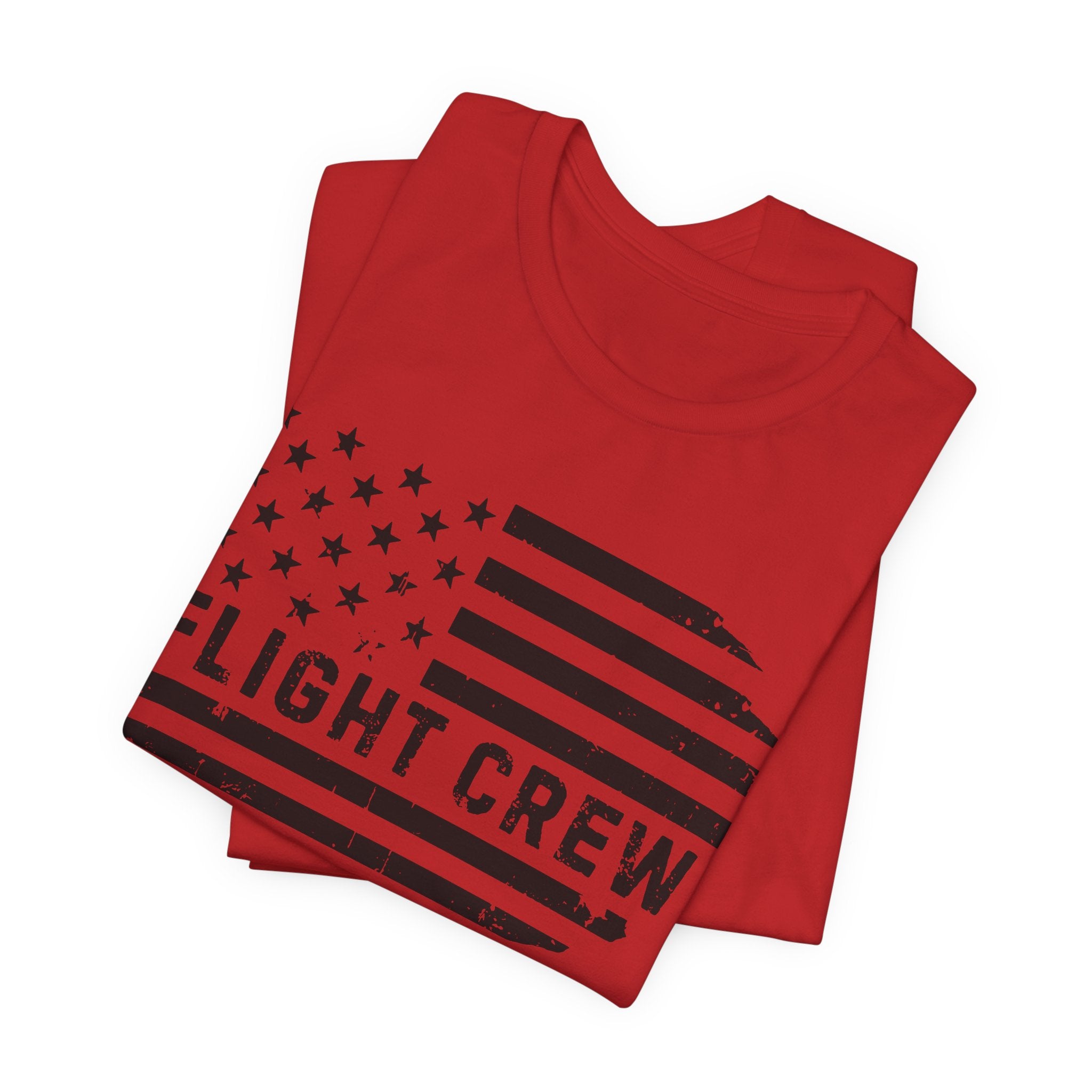 Flight Crew Distressed Flag Jersey Tee | Patriotic Medevac Apparel