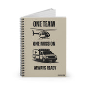 "One Team, One Mission" Tan Pocket Notebook