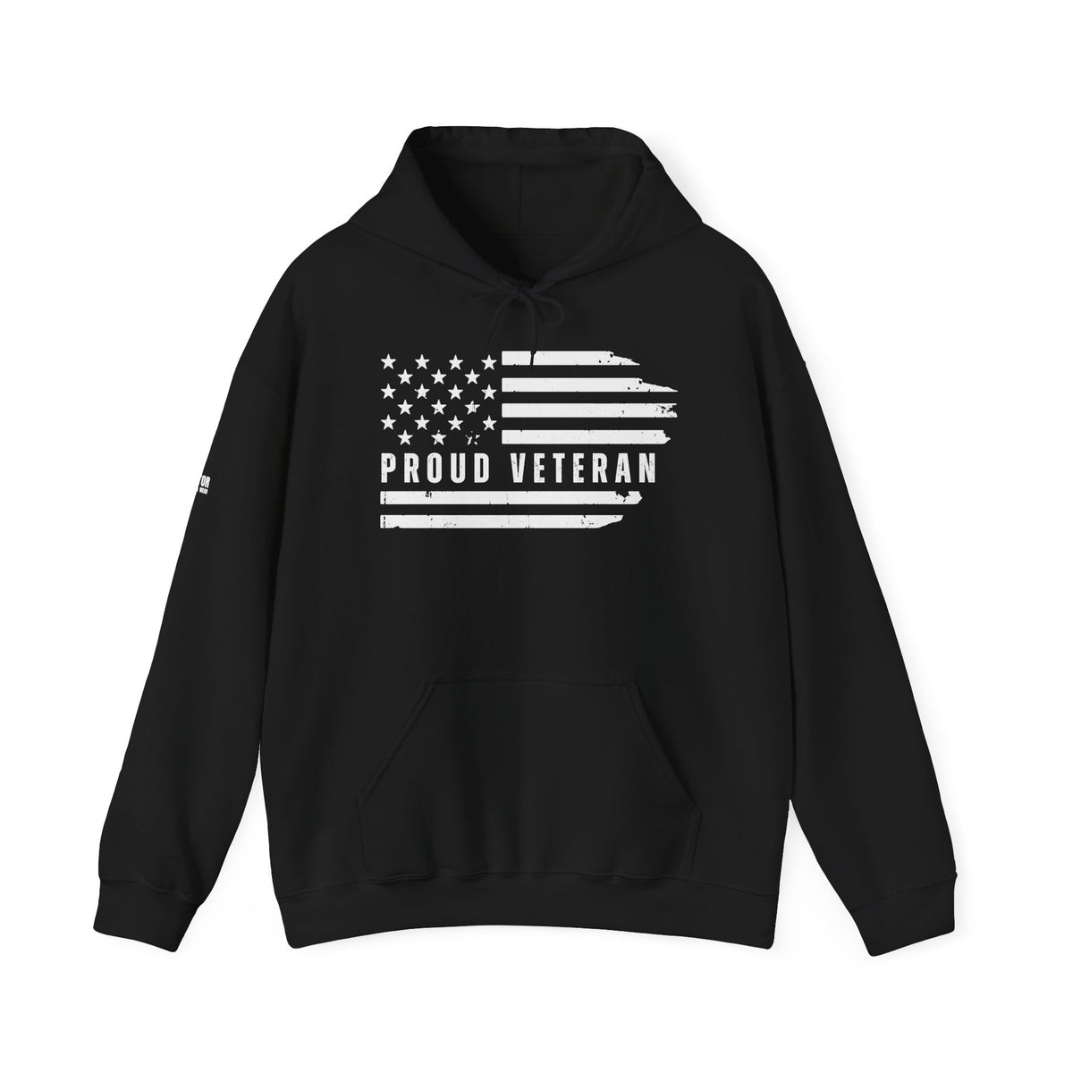 Proud Veteran Distressed Flag Hoodie