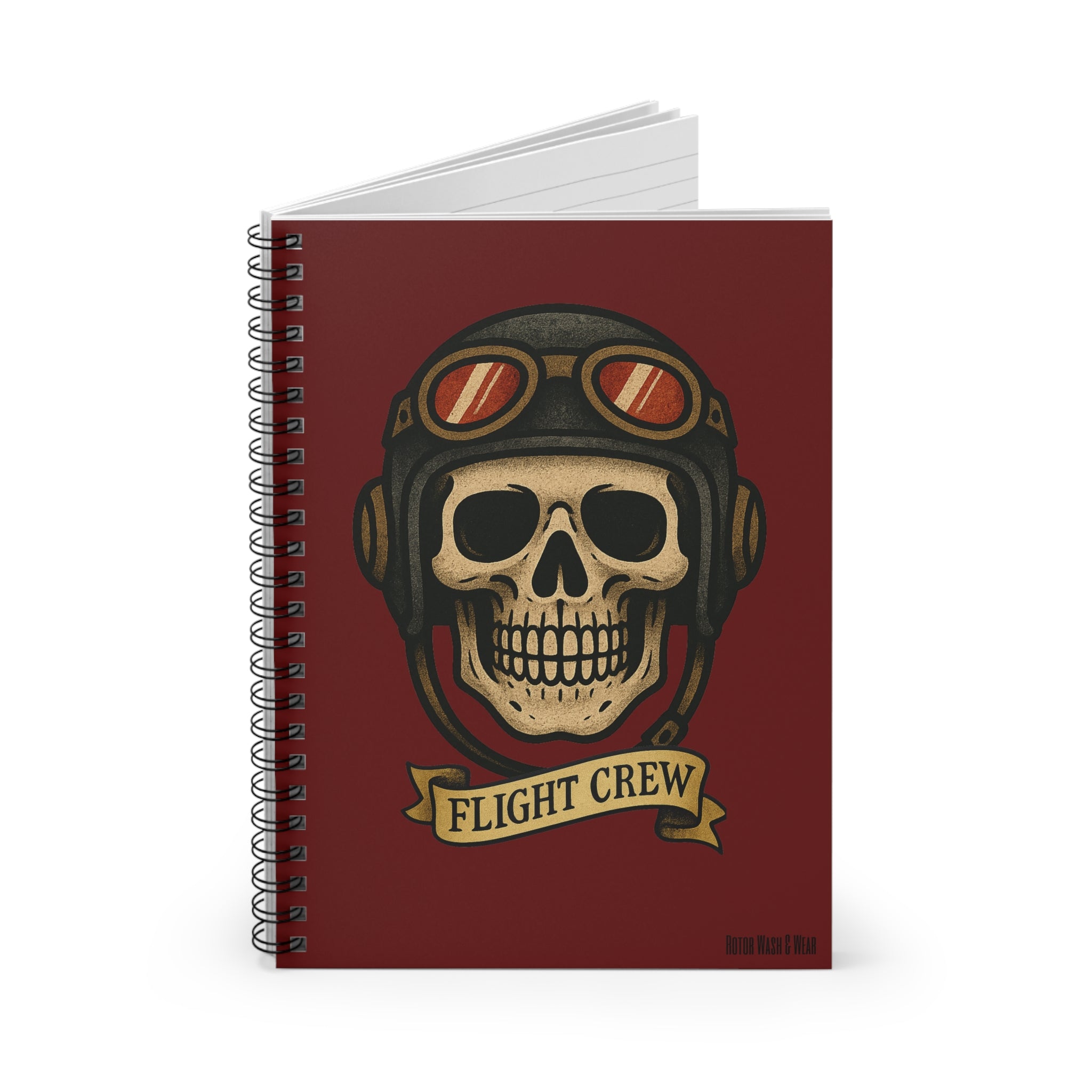 American Traditional Skull Flight Crew Notebook