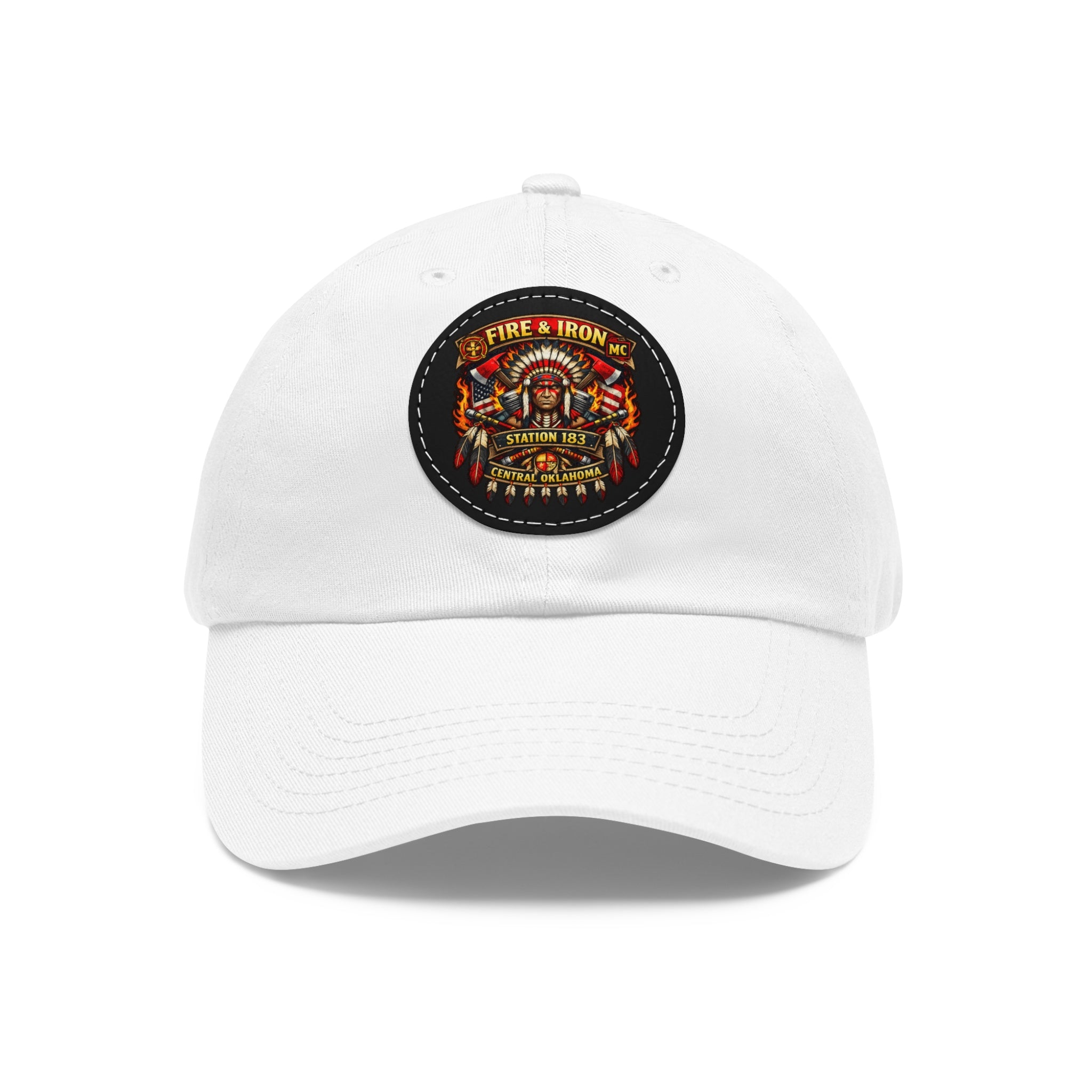 Fire & Iron MC Station 183 Leather Patch Hat