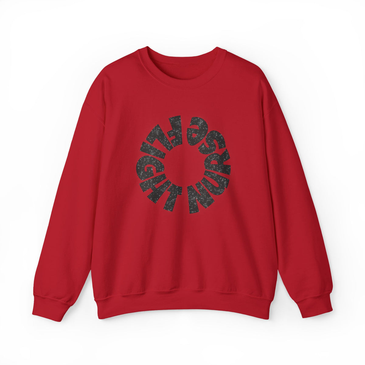 Black Glitter "Flight Nurse" Sweatshirt