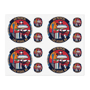 Set of Air Medical Aerocare Las Vegas, NV stickers on a white background