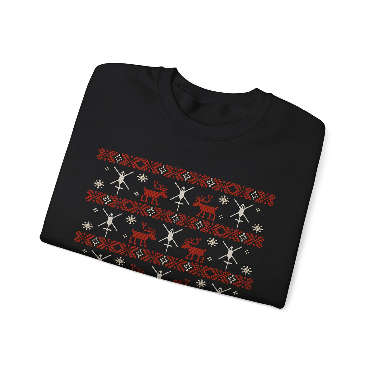 "Rotor Wash & Reindeer" Ugly Holiday Crewneck Sweatshirt