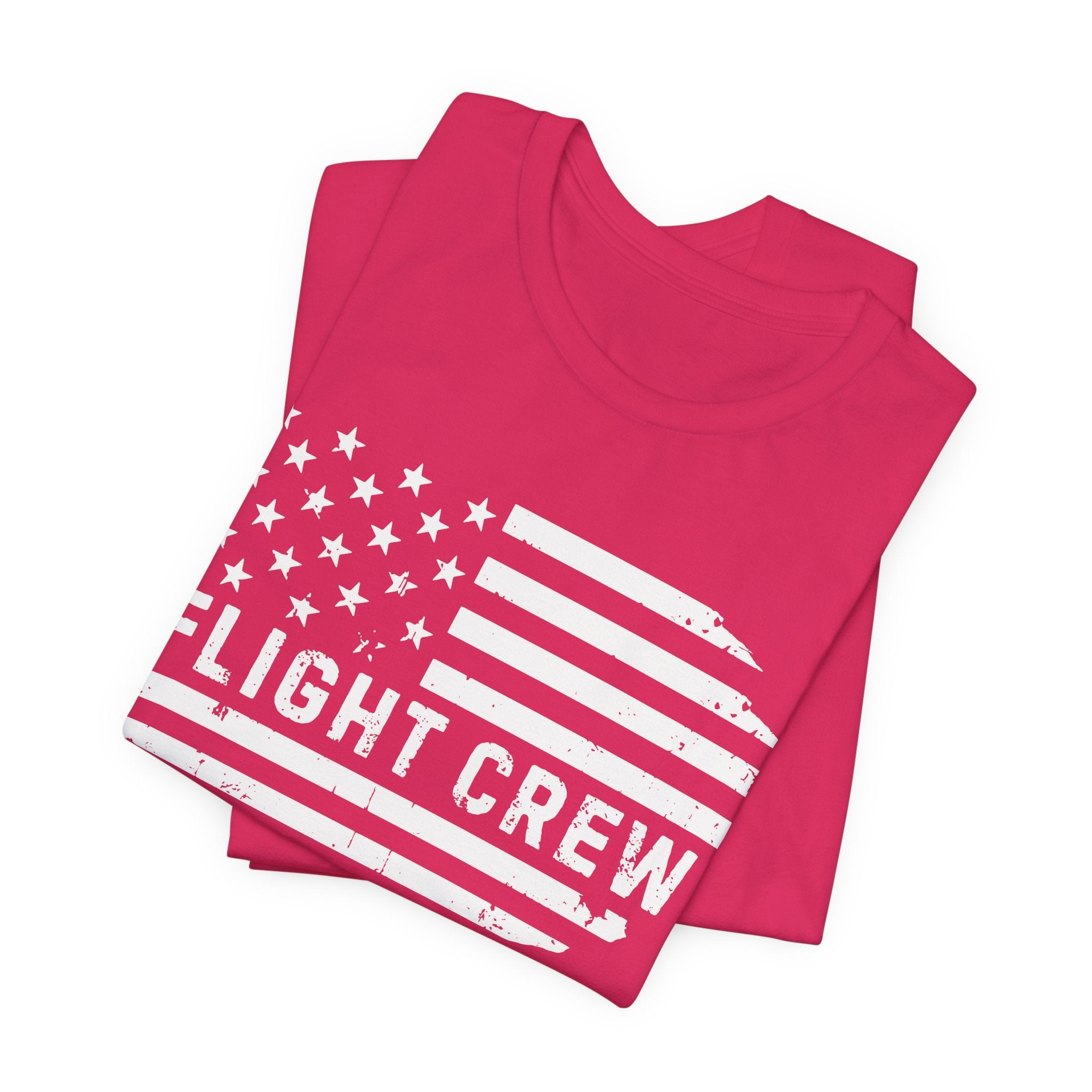 Flight Crew Distressed Flag Jersey Tee | Patriotic Medevac Apparel