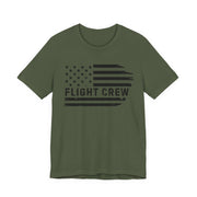 Flight Crew Distressed Flag Jersey Tee | Patriotic Medevac Apparel