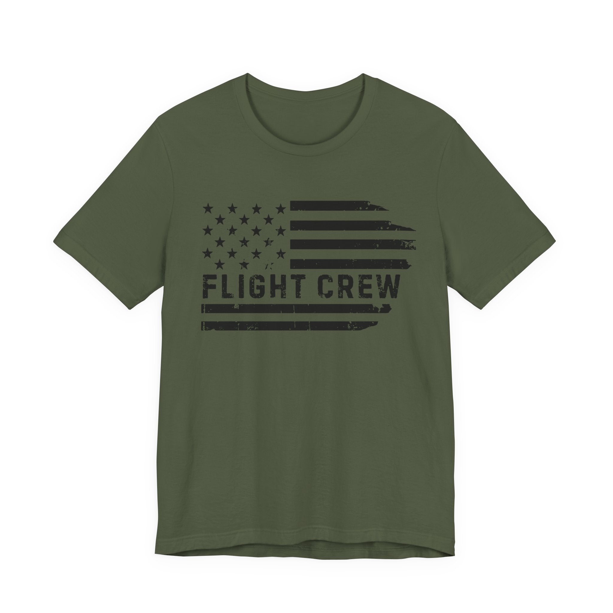 Flight Crew Distressed Flag Jersey Tee | Patriotic Medevac Apparel
