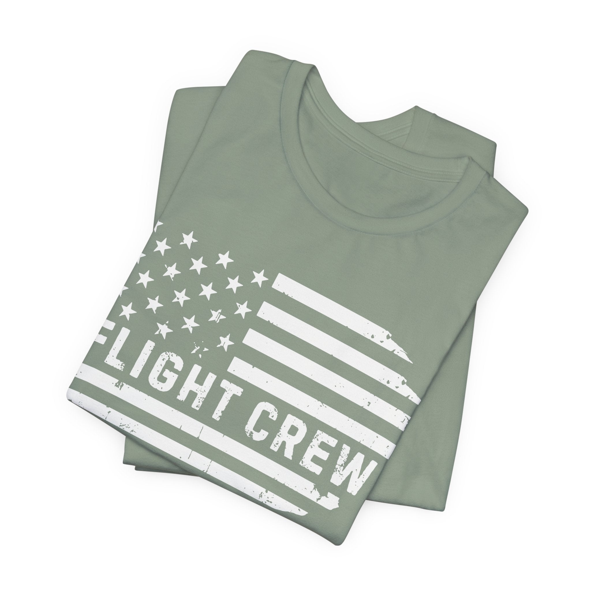 Flight Crew Distressed Flag Jersey Tee | Patriotic Medevac Apparel