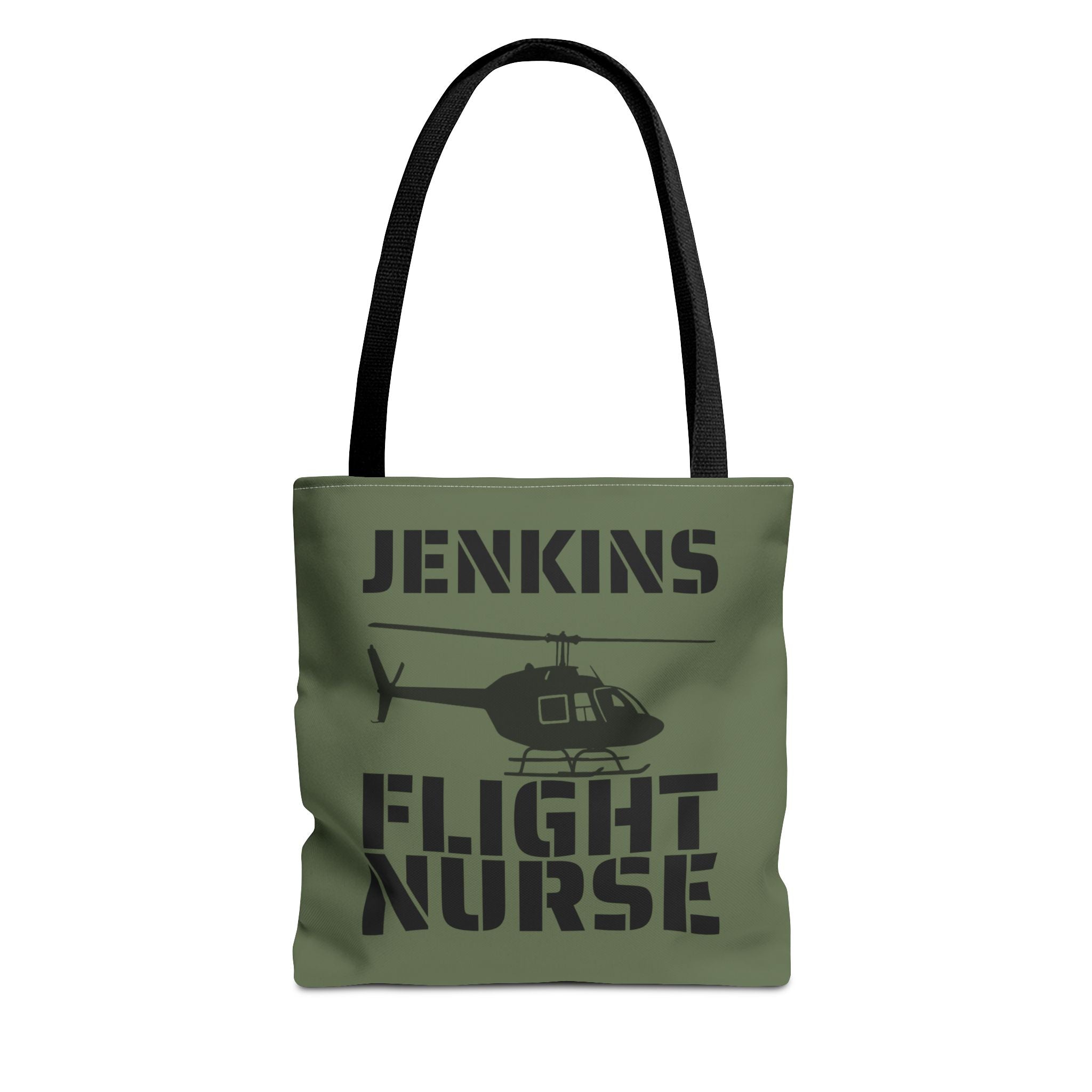 Custom Military Green Flight Nurse Tote Bag