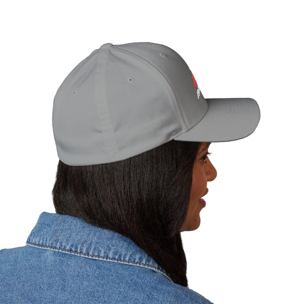Red and White Air Evac Logo Closed-Back Flexfit Hat