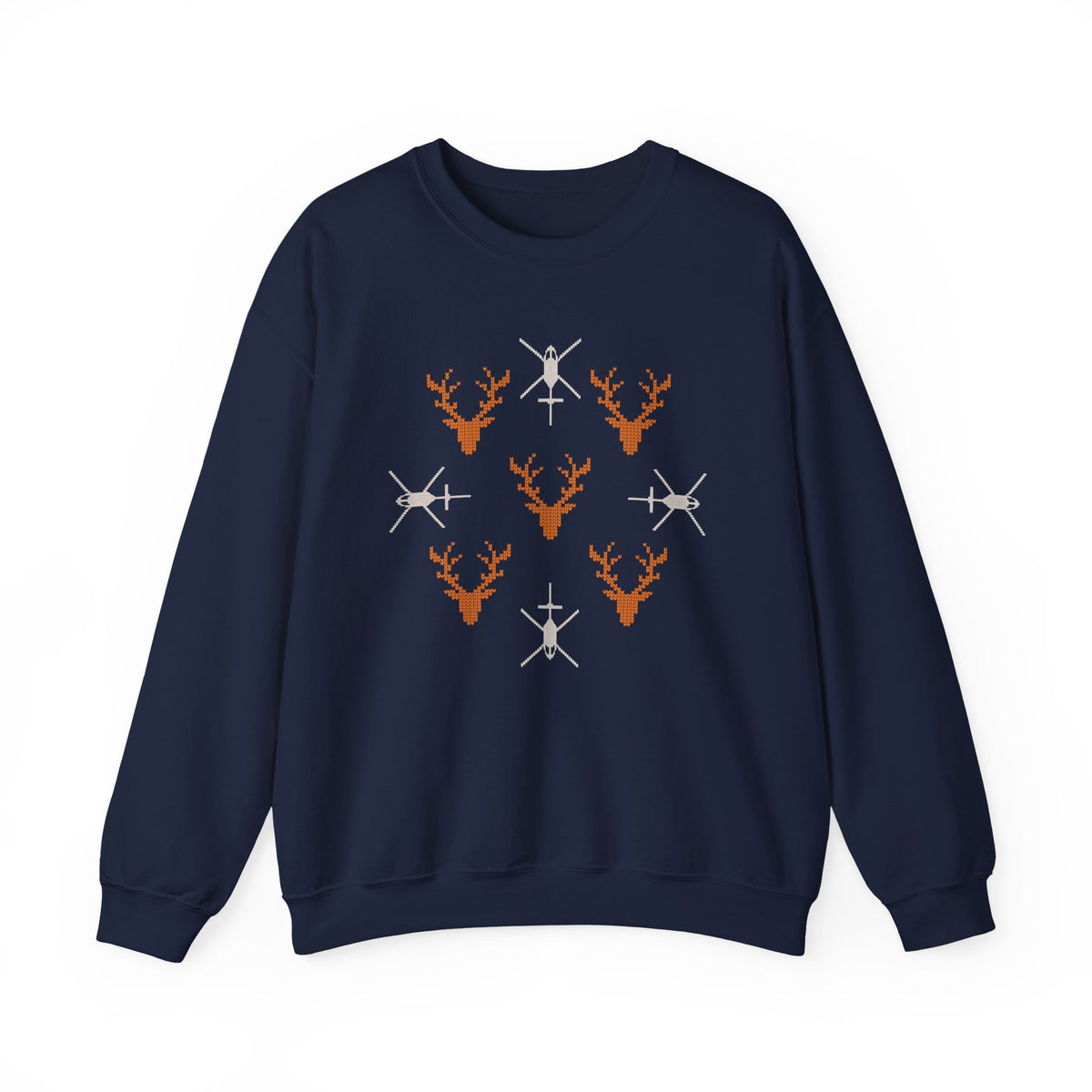 "Reindeer & Rotorwings" Ugly Holiday Crewneck Sweatshirt
