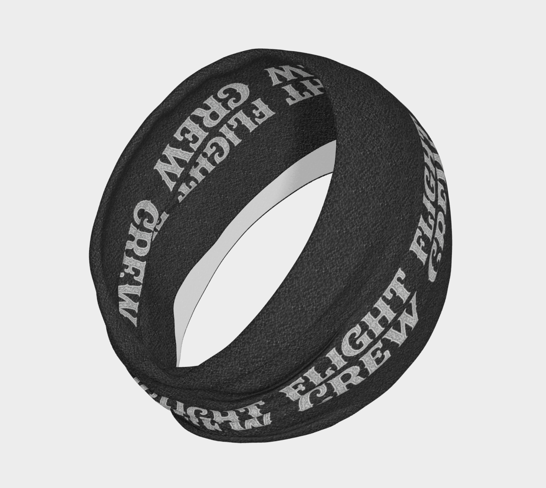 Black headband with 'FLIGHT CREW' text