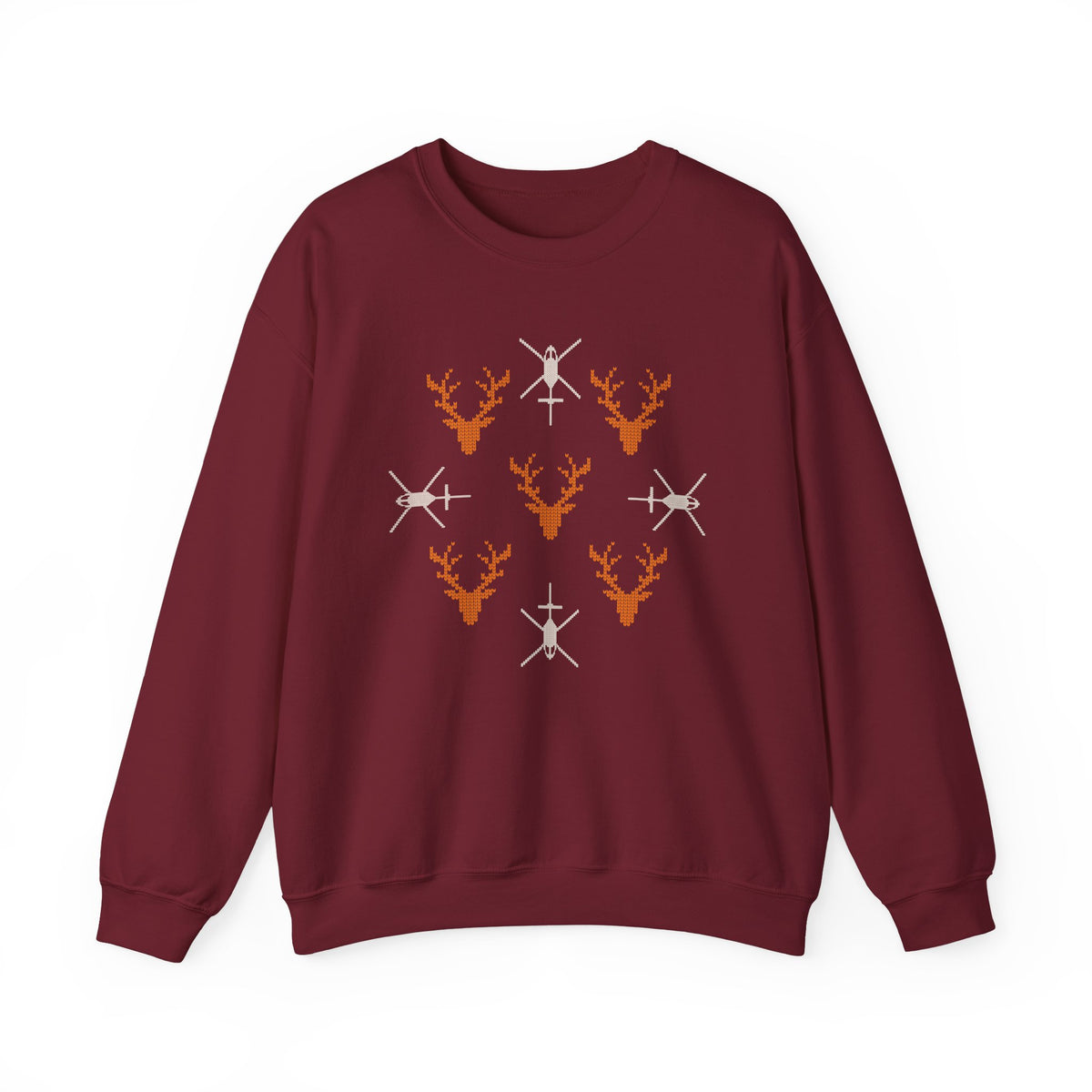 "Reindeer & Rotorwings" Ugly Holiday Crewneck Sweatshirt