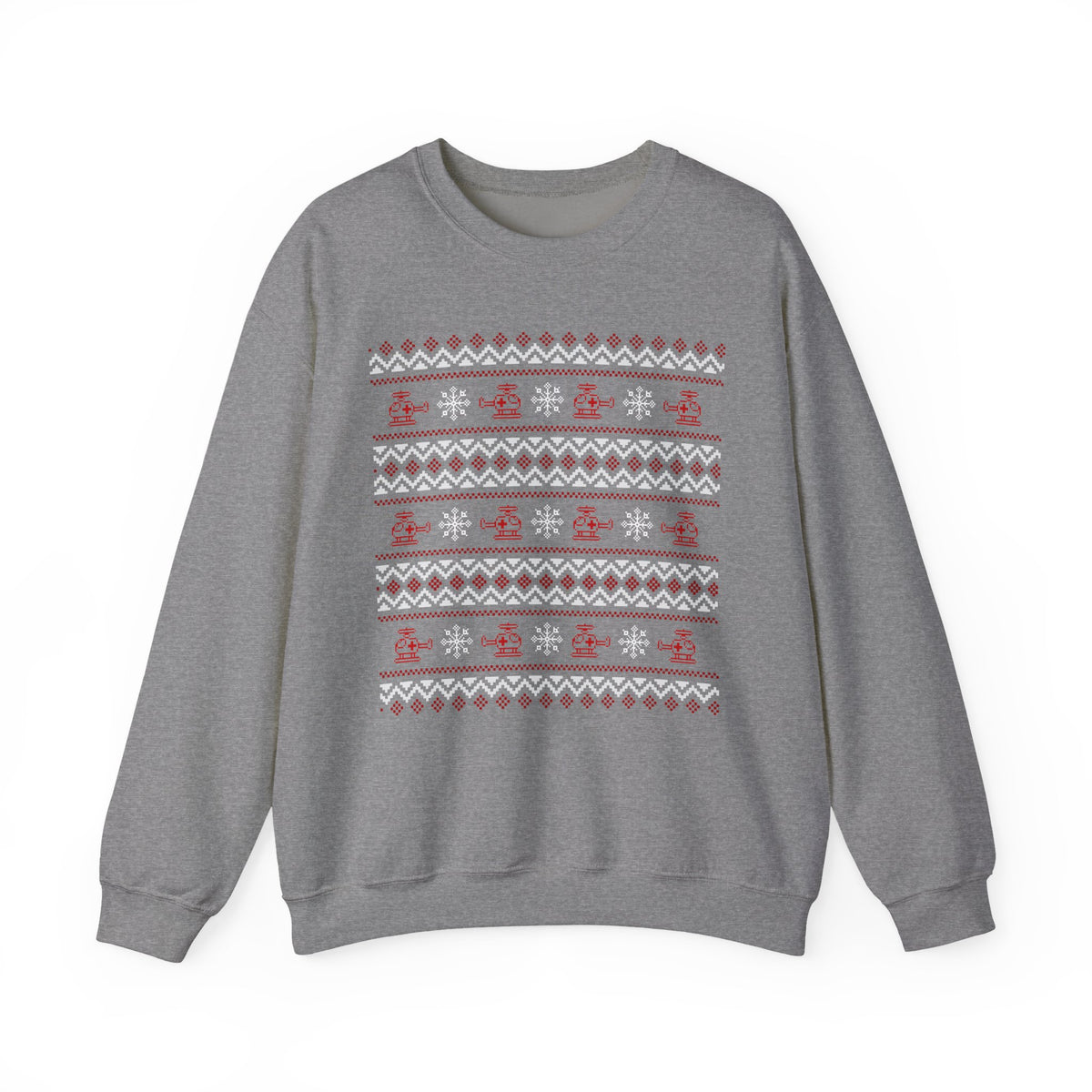 "Rotor Wash & Snowflakes" Ugly Holiday Crewneck Sweatshirt