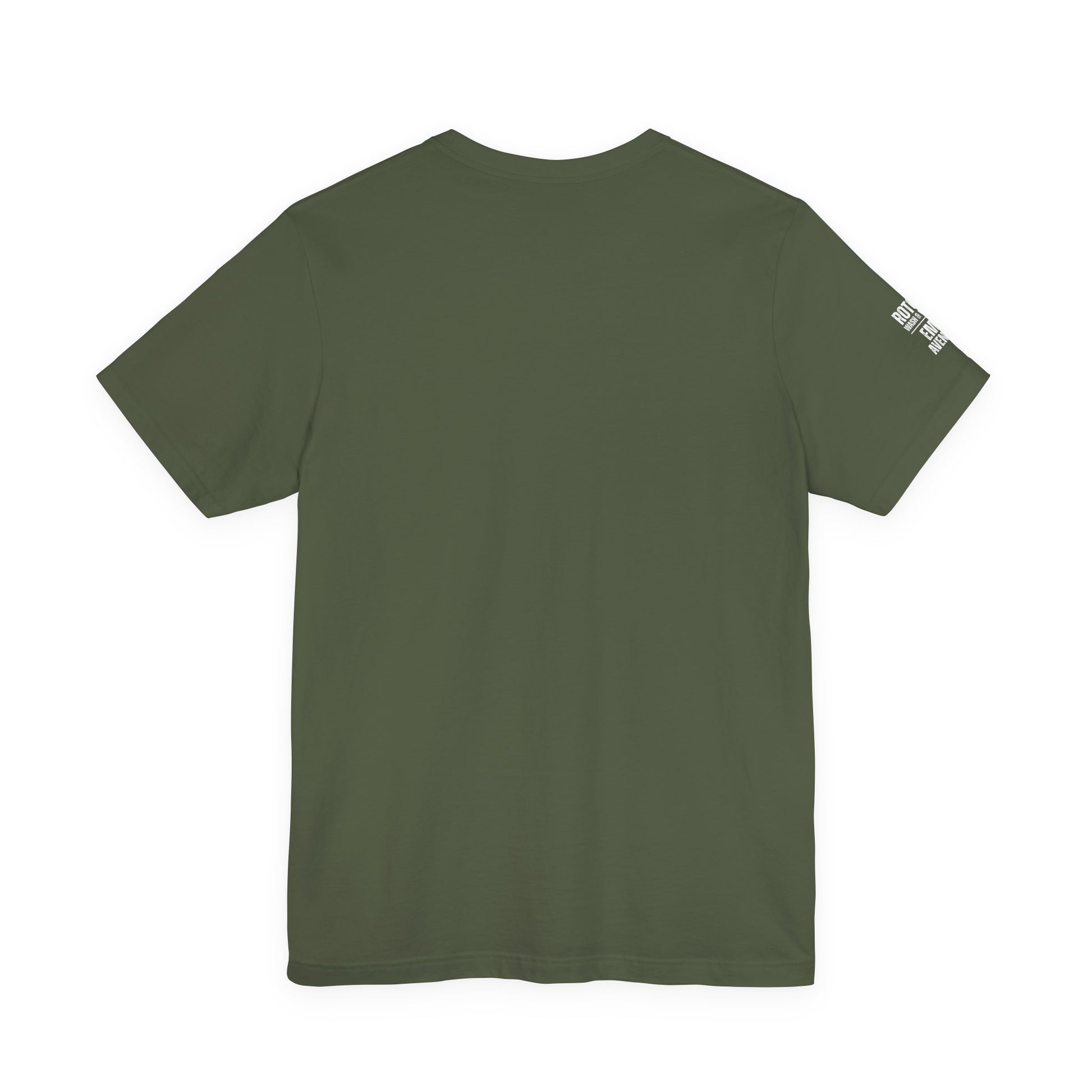Green t-shirt on a white background