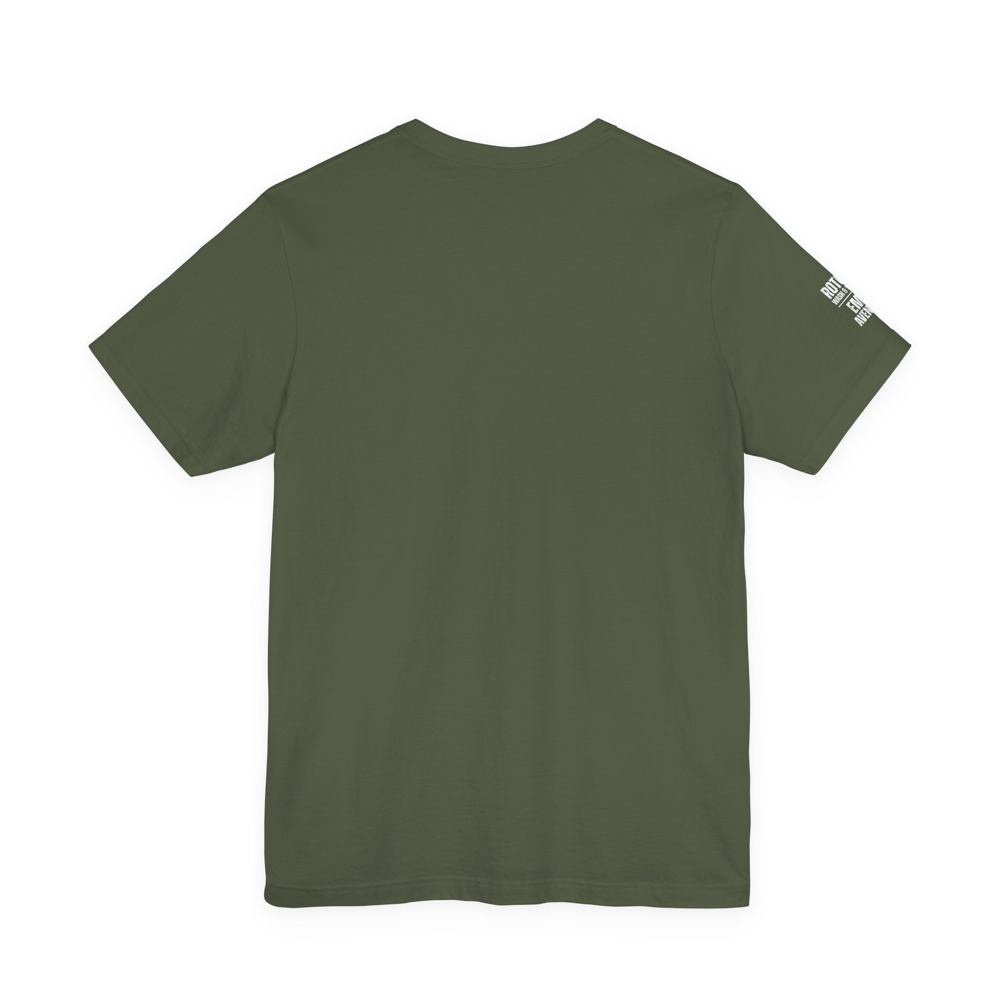 Green t-shirt on a white background