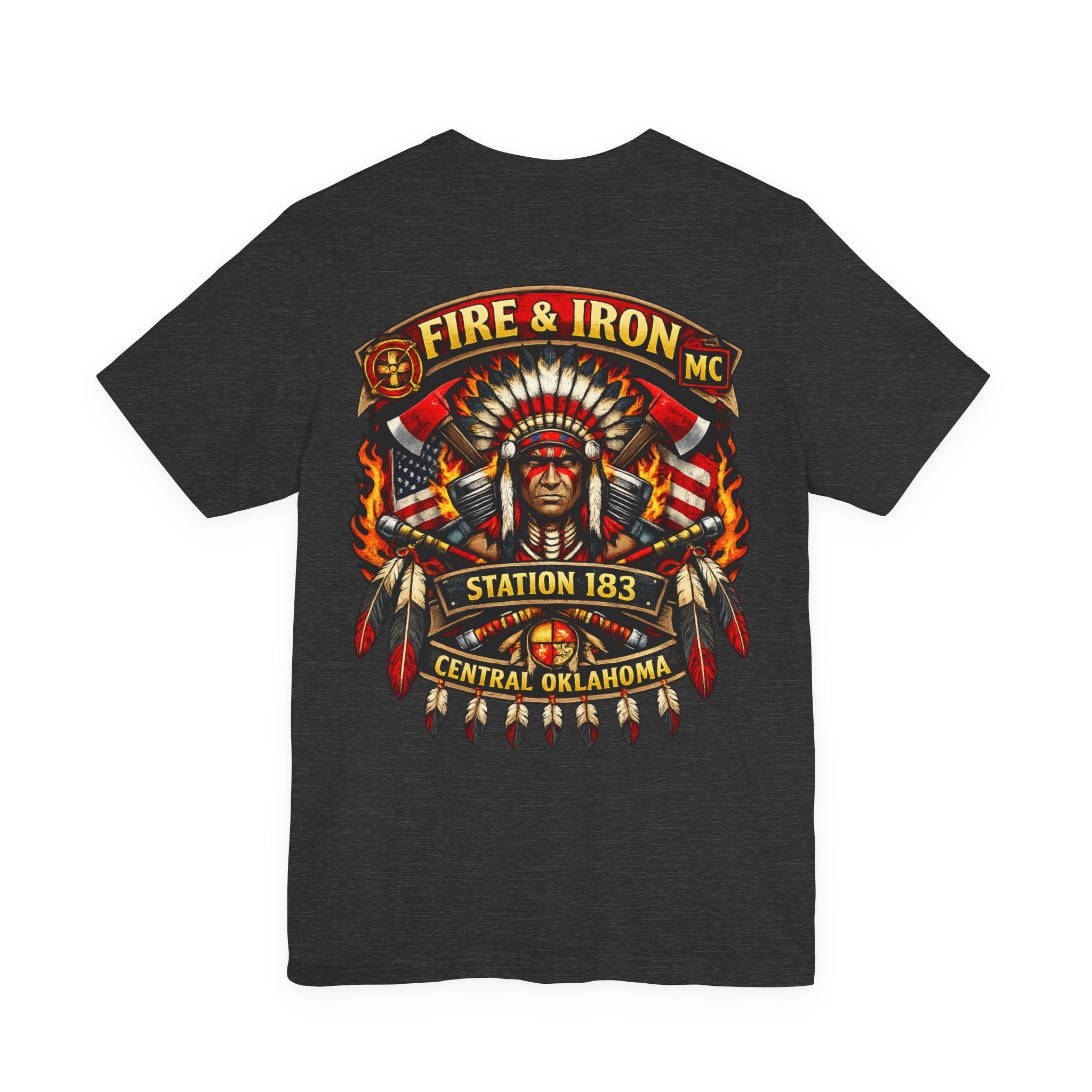 Fire & Iron Tee — Station 183 Central Oklahoma Firefighter T‑Shirt