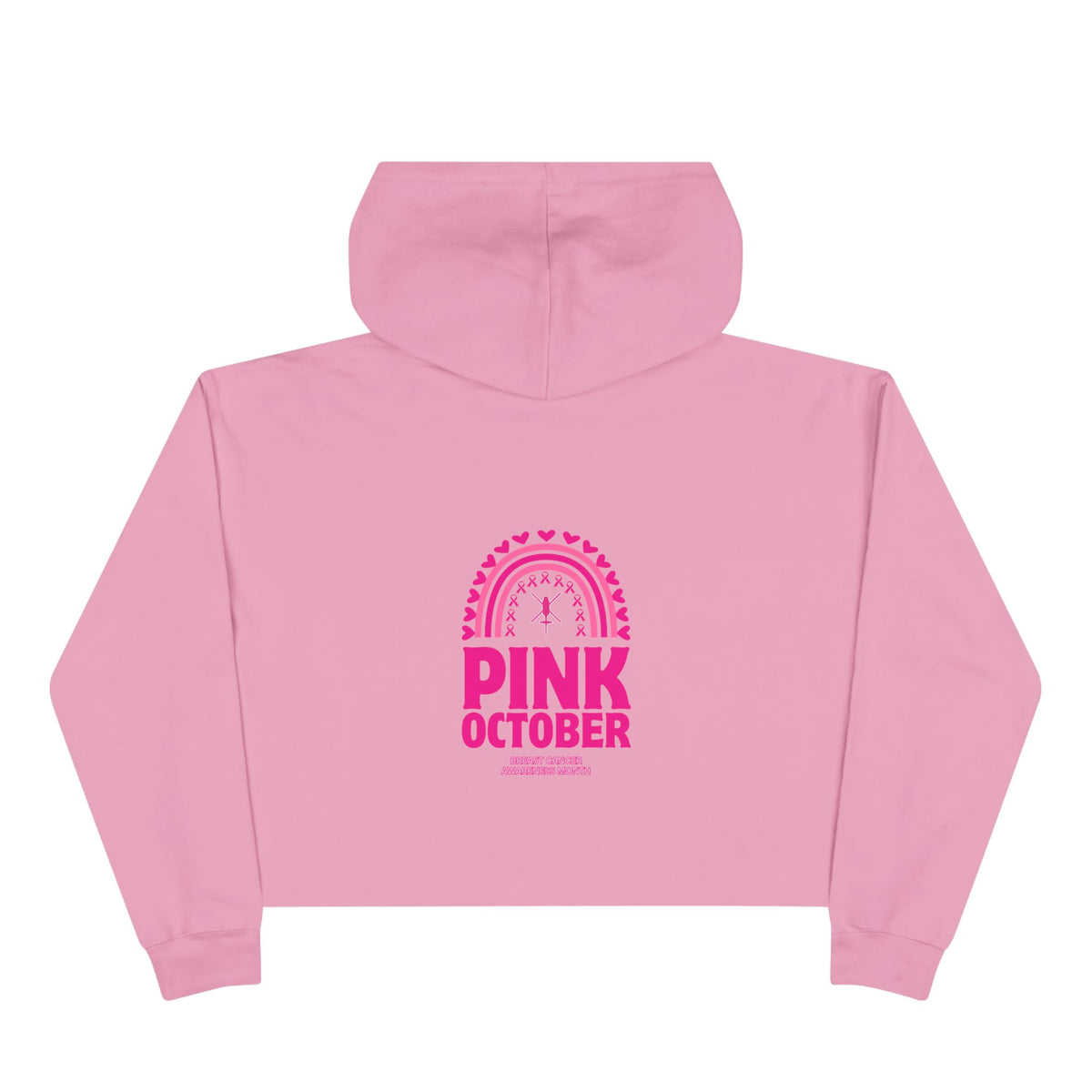 Air Evac Pink October Breast Cancer Awareness Cropped Hoodie
