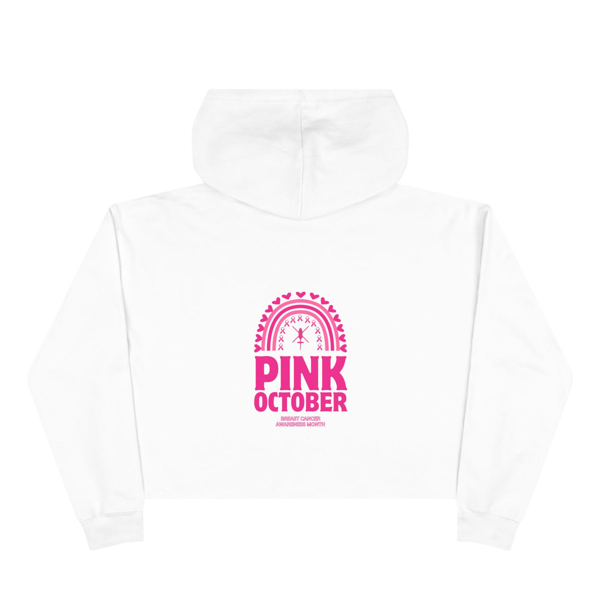 Air Evac Pink October Breast Cancer Awareness Cropped Hoodie