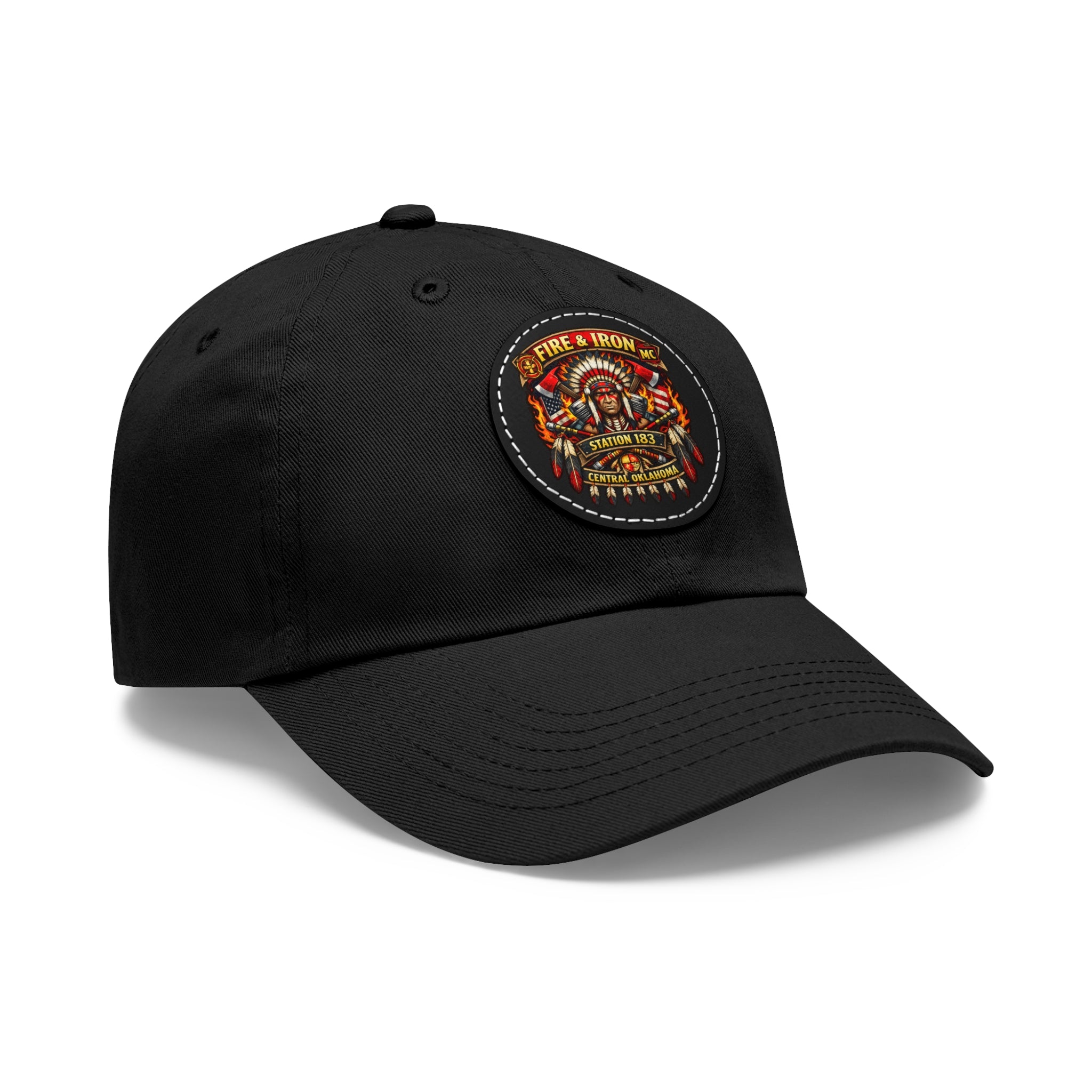Fire & Iron MC Station 183 Leather Patch Hat