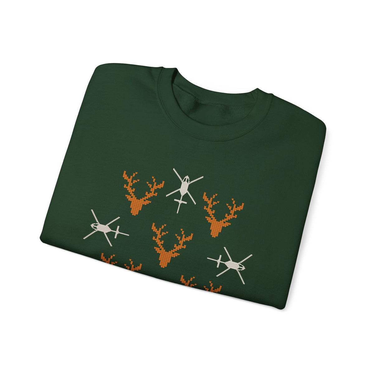 "Reindeer & Rotorwings" Ugly Holiday Crewneck Sweatshirt