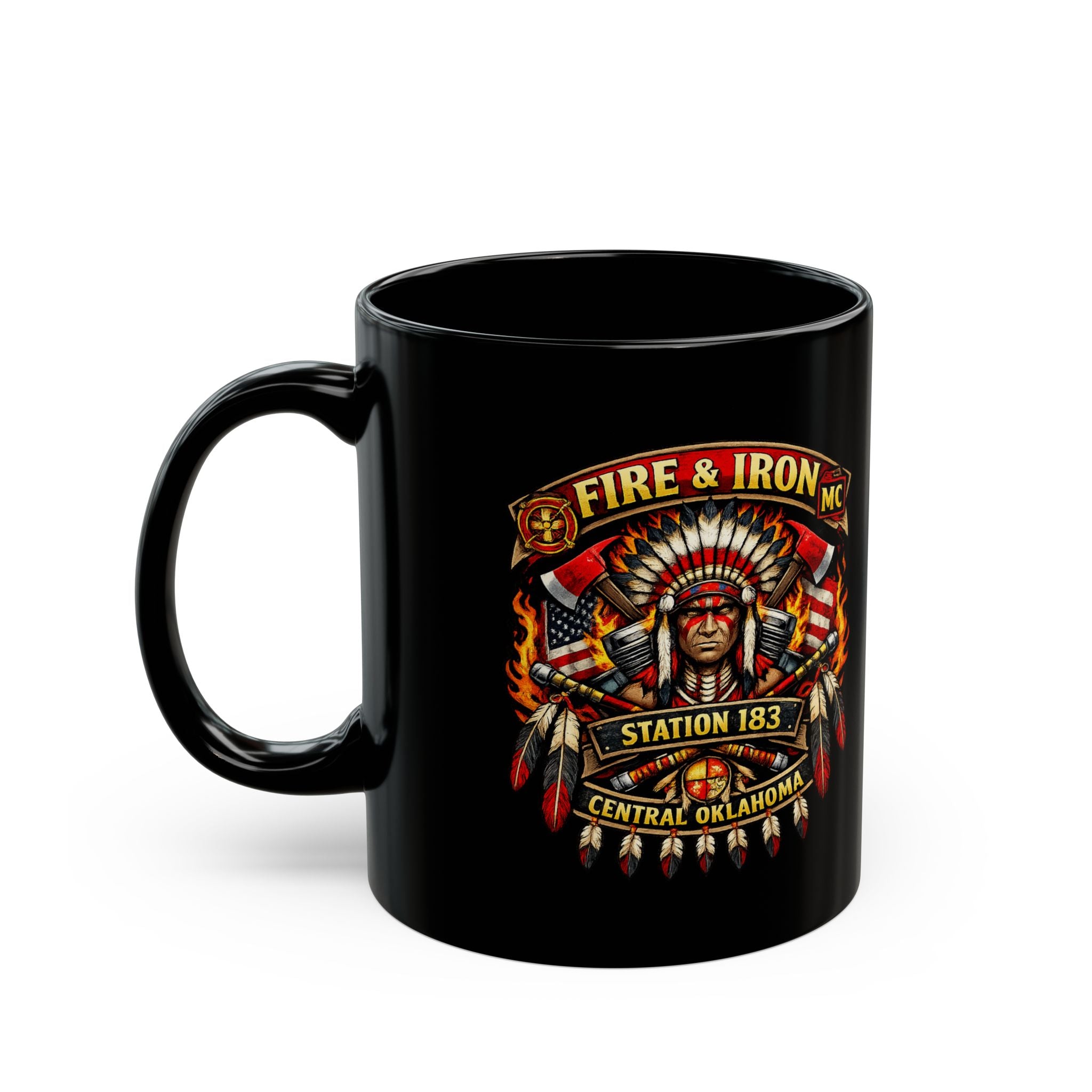 Personalized Fire & Iron Motorcycle Club Mug