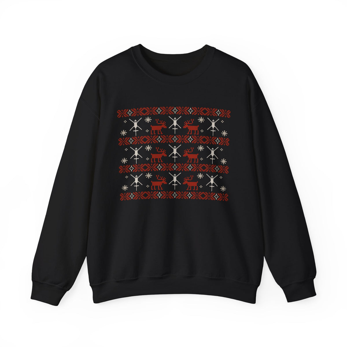 "Rotor Wash & Reindeer" Ugly Holiday Crewneck Sweatshirt