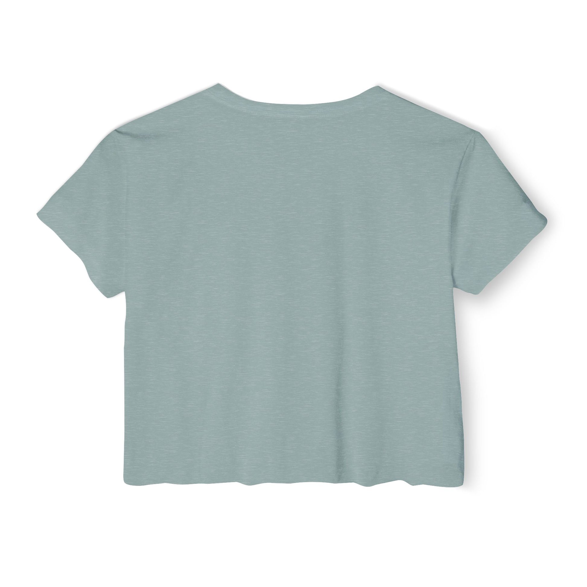 Light green crop top on a white background
