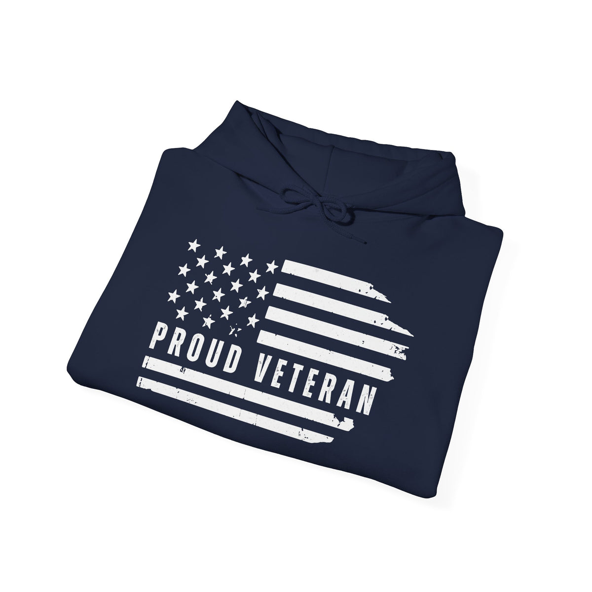 Proud Veteran Distressed Flag Hoodie