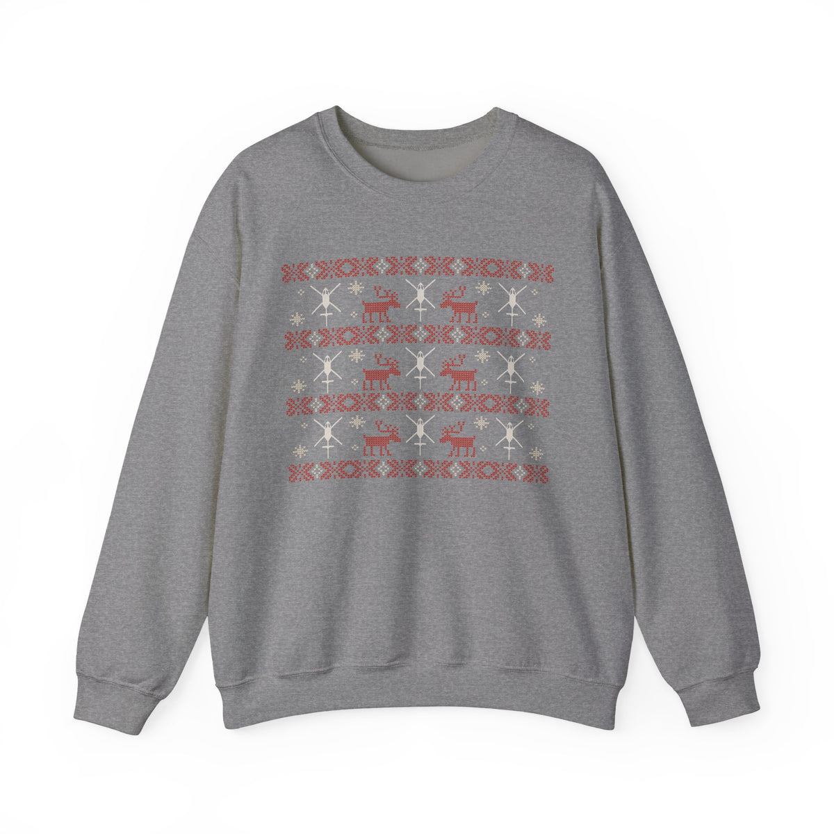 "Rotor Wash & Reindeer" Ugly Holiday Crewneck Sweatshirt