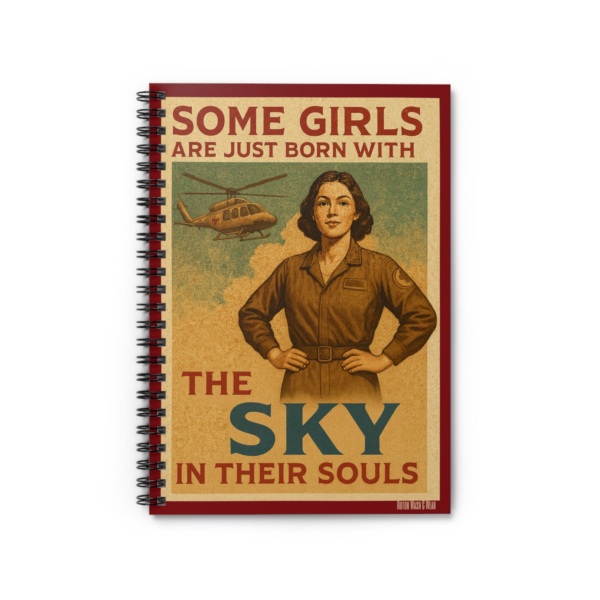 "Sky in Their Souls" Vintage Flight Nurse Notebook
