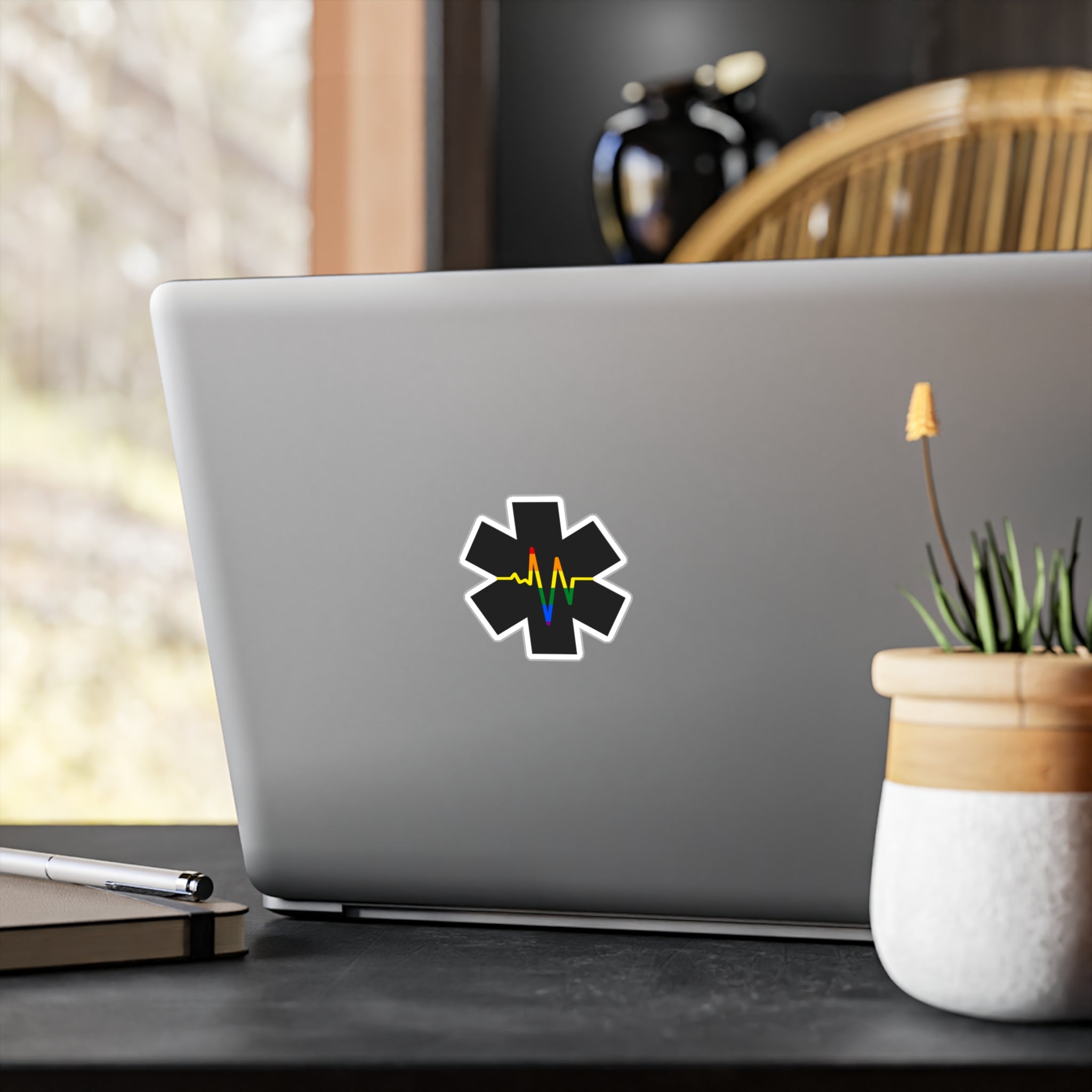 Pride EKG Star of Life Kiss-Cut Sticker
