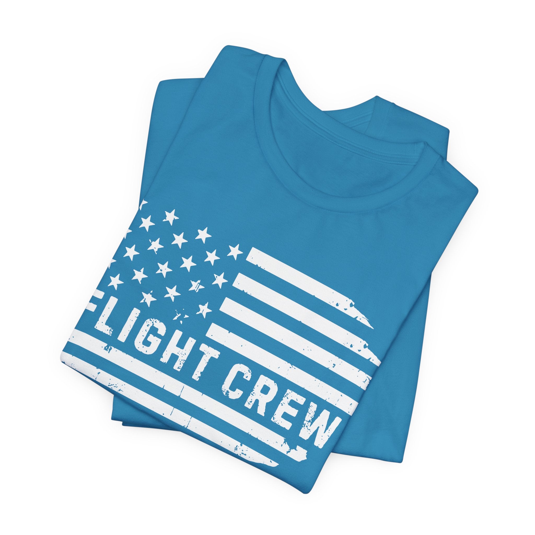 Flight Crew Distressed Flag Jersey Tee | Patriotic Medevac Apparel
