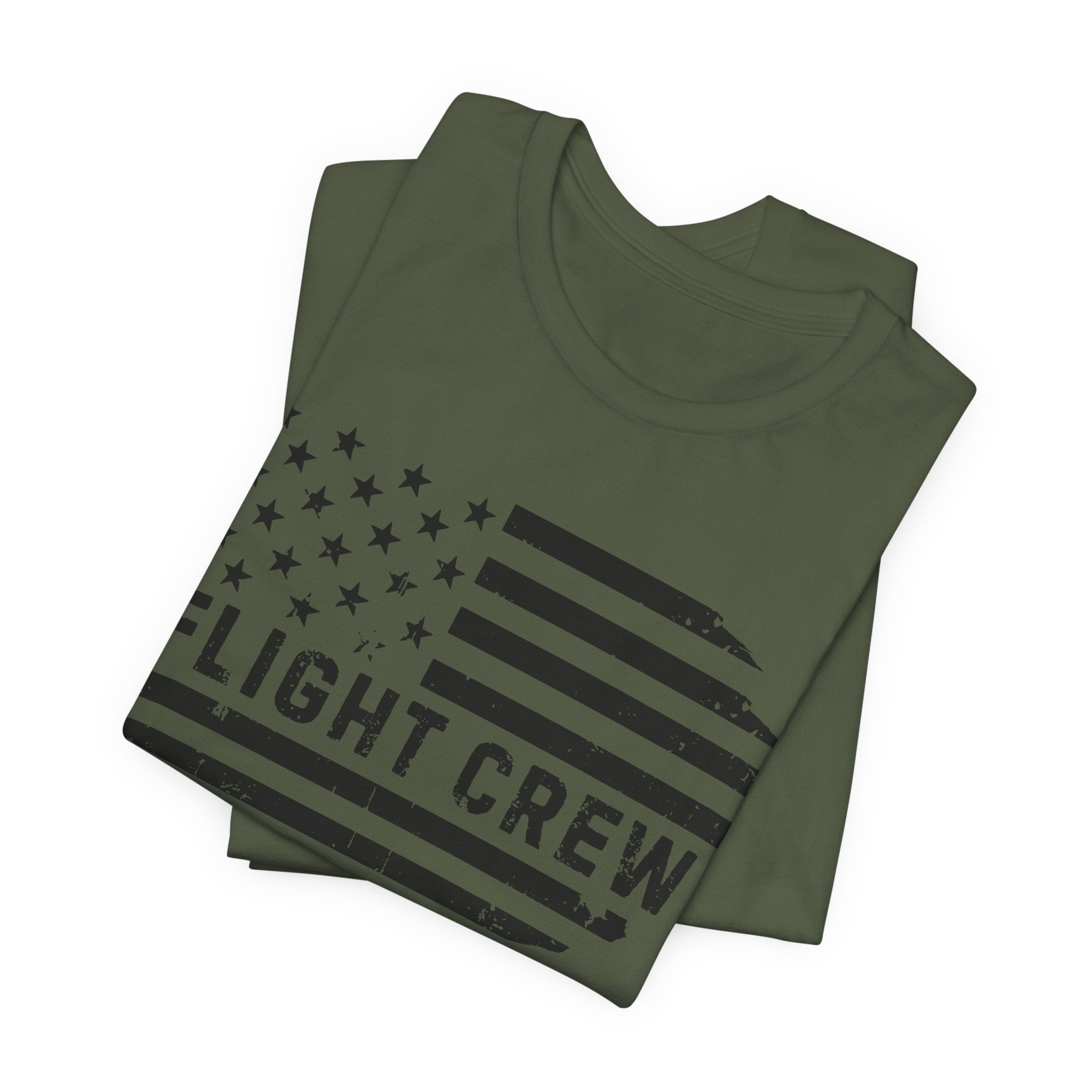 Flight Crew Distressed Flag Jersey Tee | Patriotic Medevac Apparel