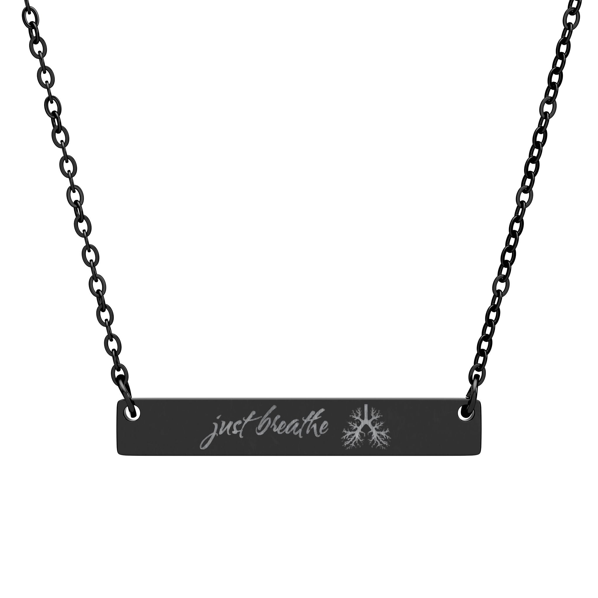 Just Breathe Bar Necklace