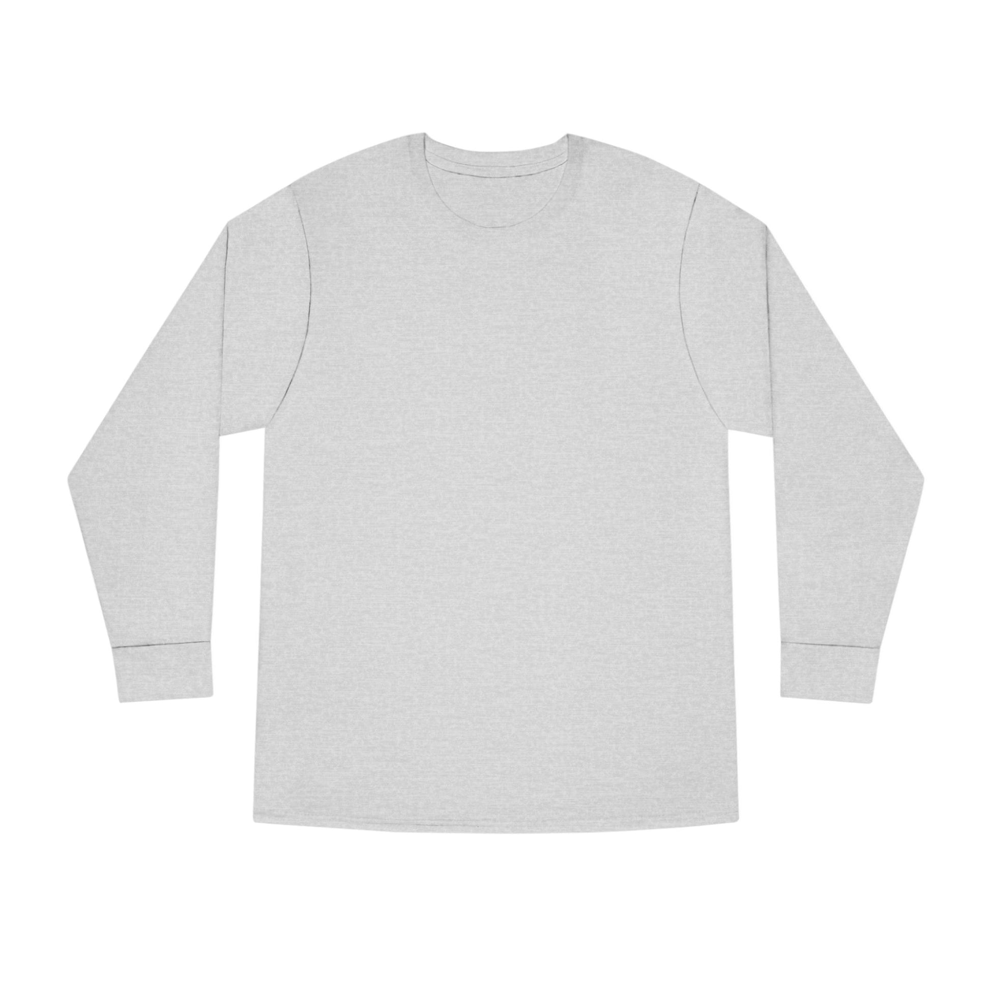 Gray long-sleeve shirt on a white background
