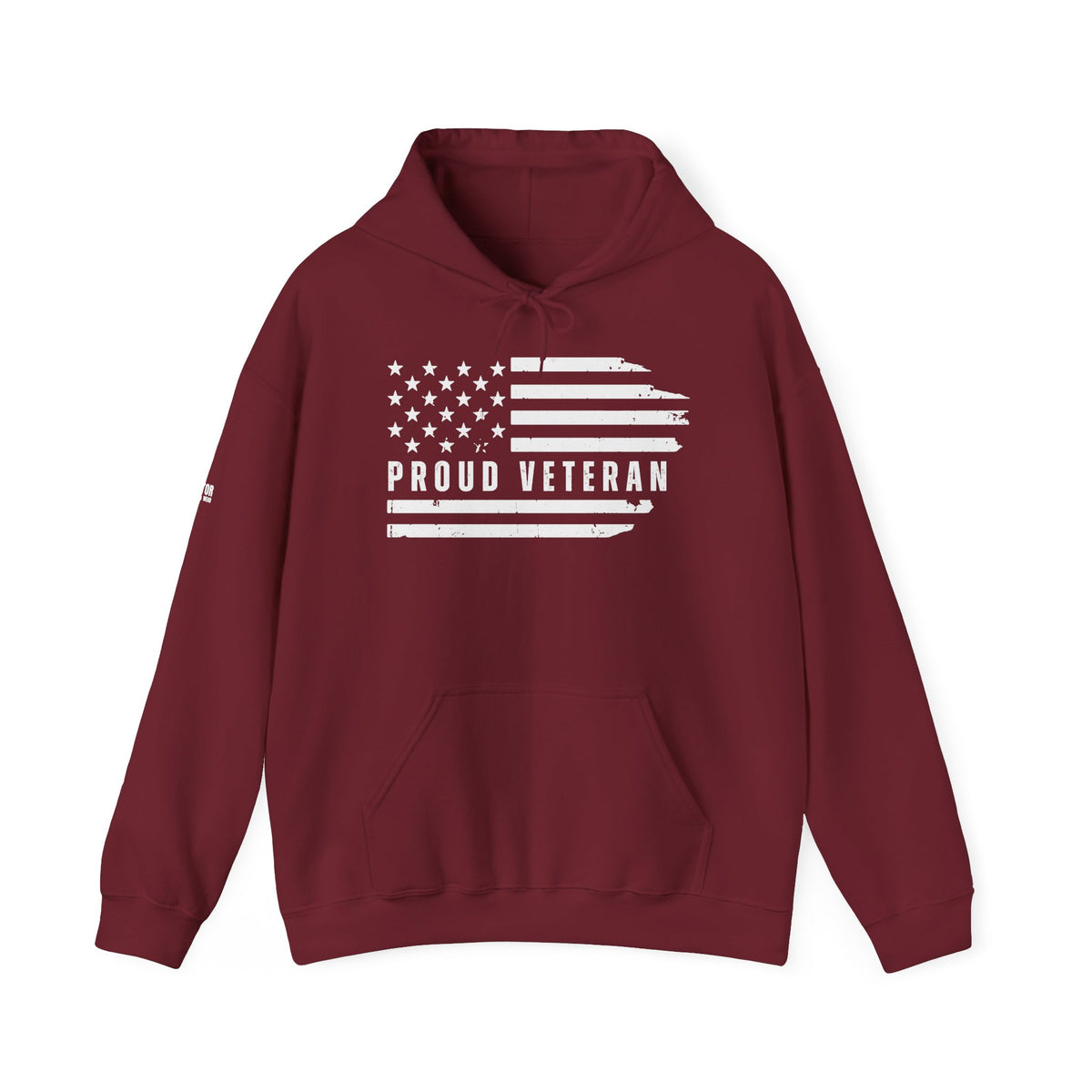 Proud Veteran Distressed Flag Hoodie