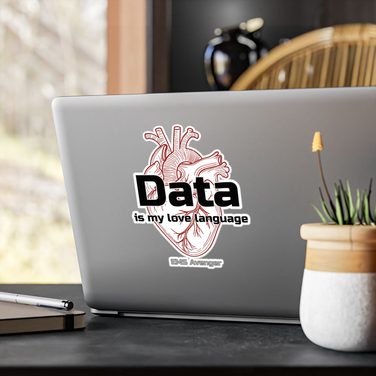 "Data Is My Love Language" EMS Avenger Kiss-cut Sticker