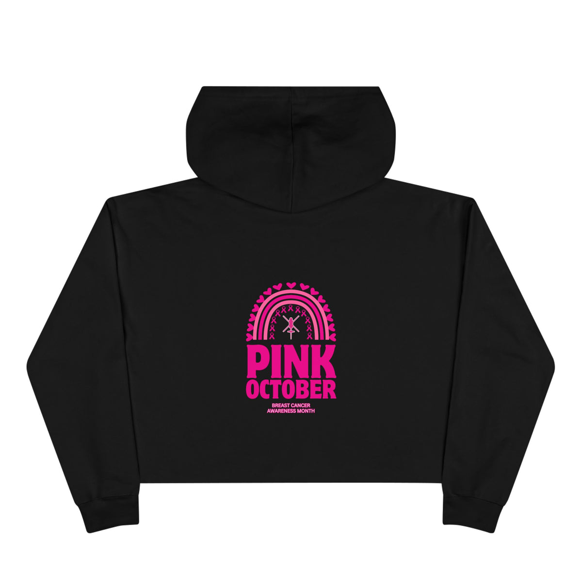 Air Evac Pink October Breast Cancer Awareness Cropped Hoodie