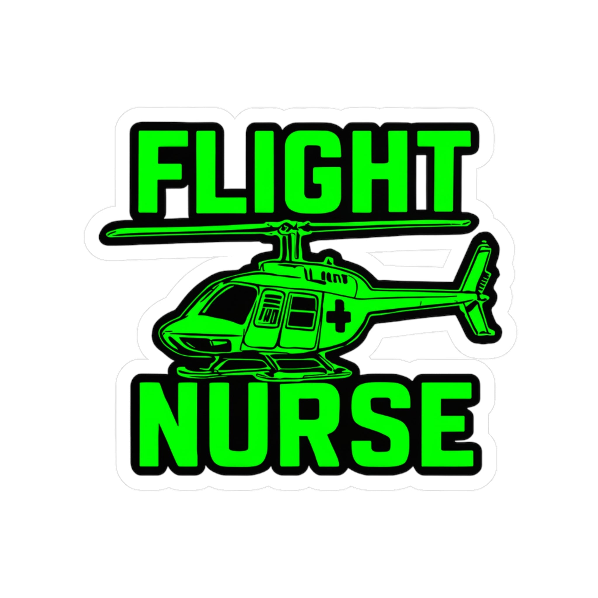 Bell 206 Green Flight Nurse Sticker
