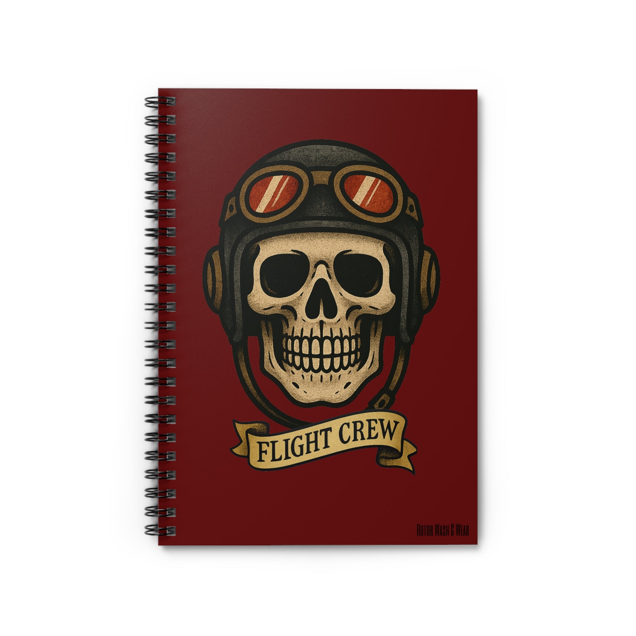 American Traditional Skull Flight Crew Notebook