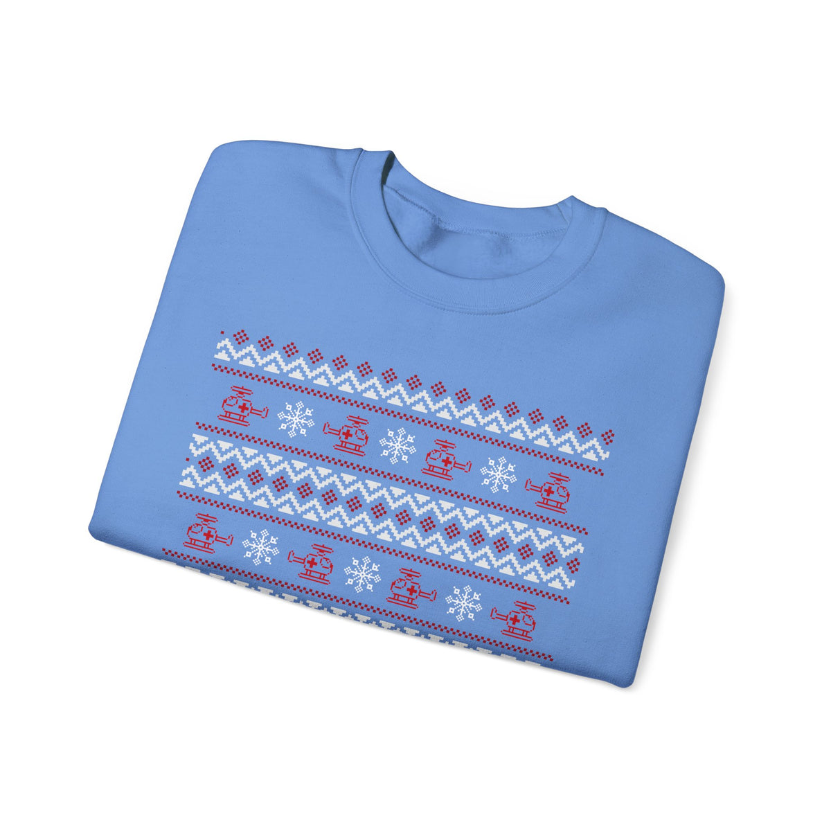 "Rotor Wash & Snowflakes" Ugly Holiday Crewneck Sweatshirt