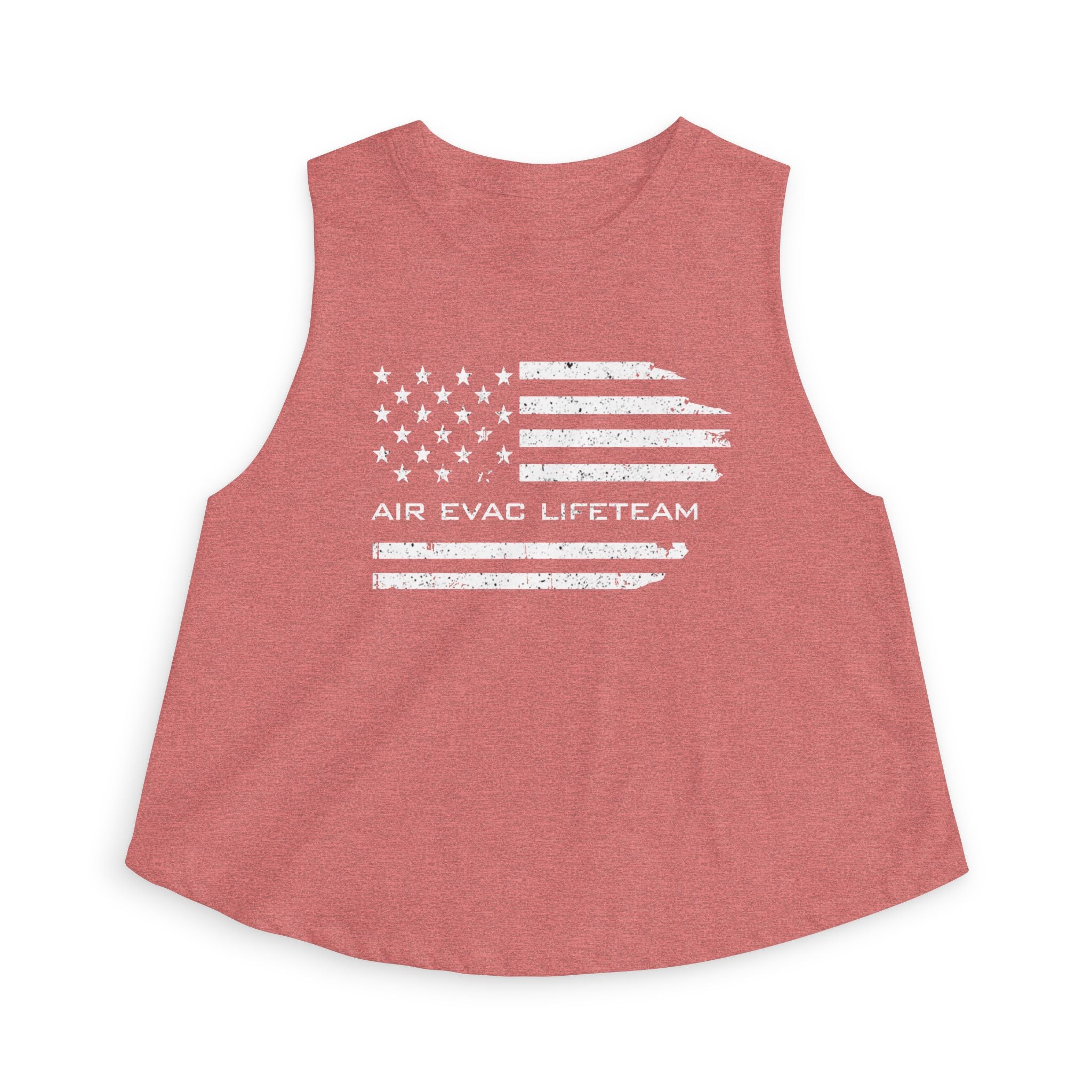 Air Evac Lifeteam Distressed Flag Women's Crop Tank
