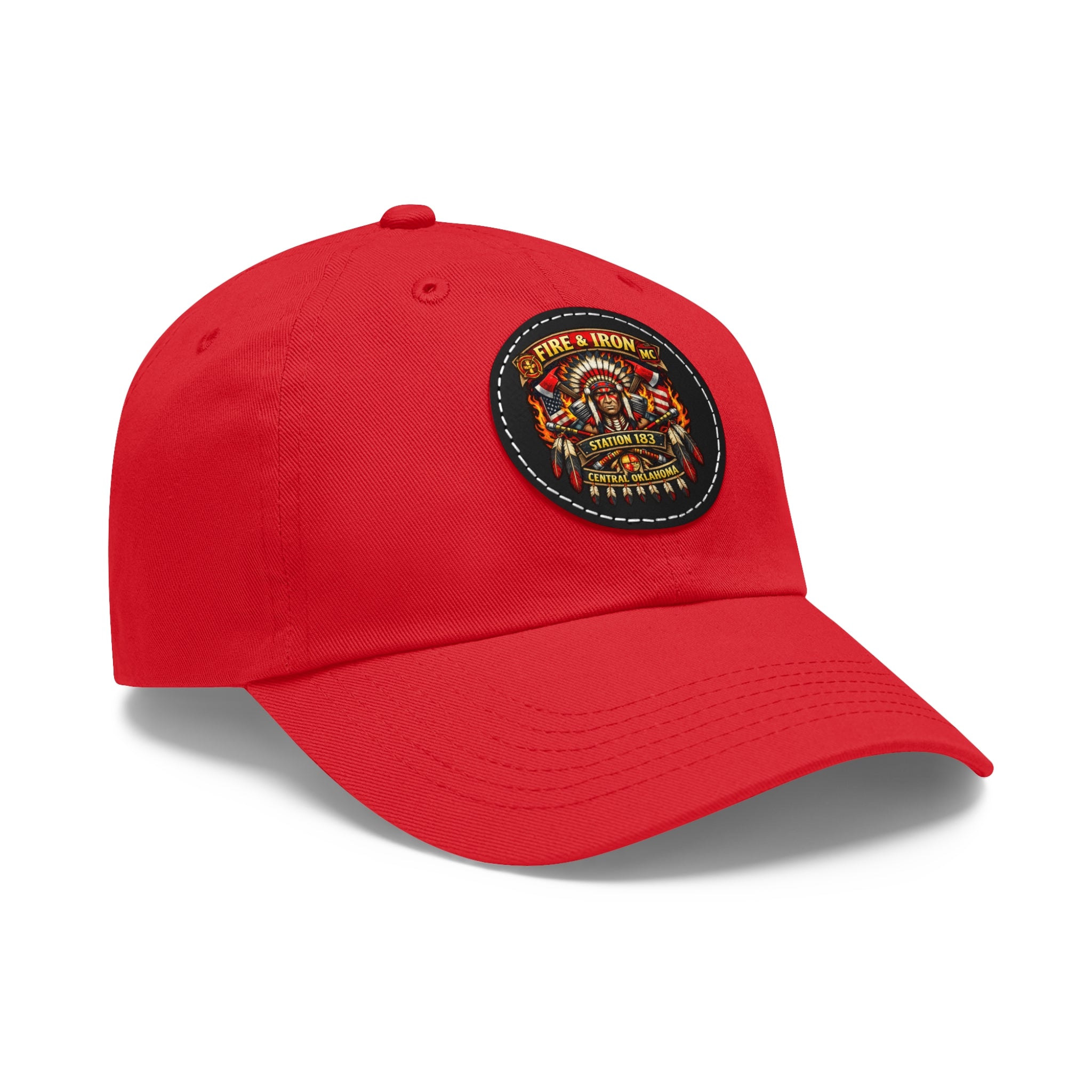 Fire & Iron MC Station 183 Leather Patch Hat