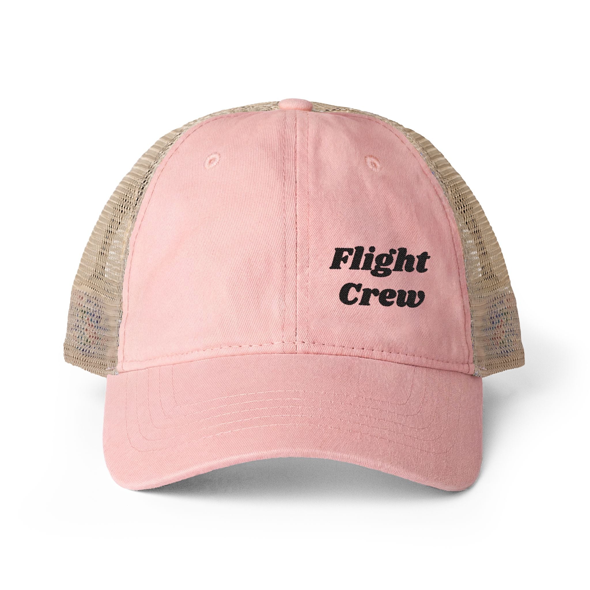 Women's "Flight Crew" Embroidered Trucker Hat
